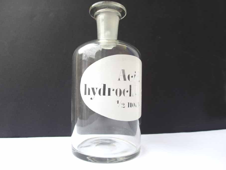 Old Apothecary Vessel/Bottle with Stopper, around 1900 G14