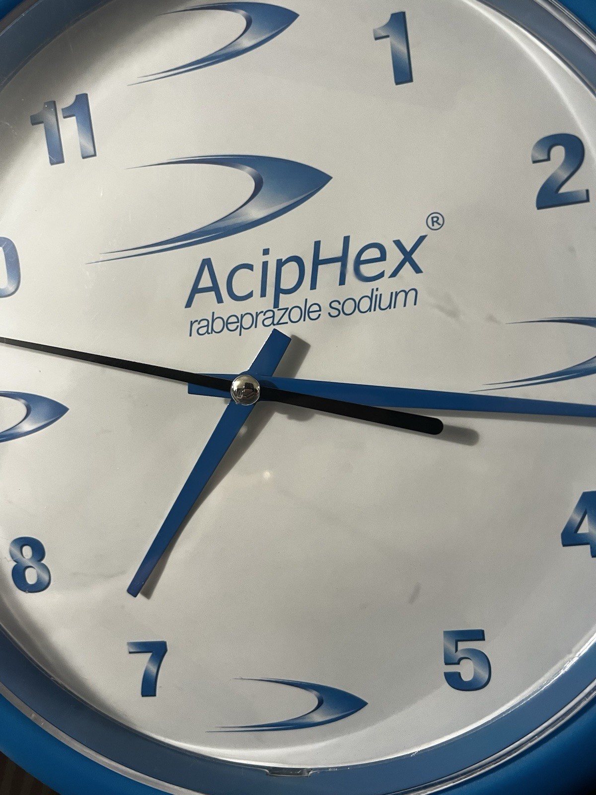 Pharmaceutical Drug Rep AcipHex 10″ Promo Wall Clock Doctors Office Working!