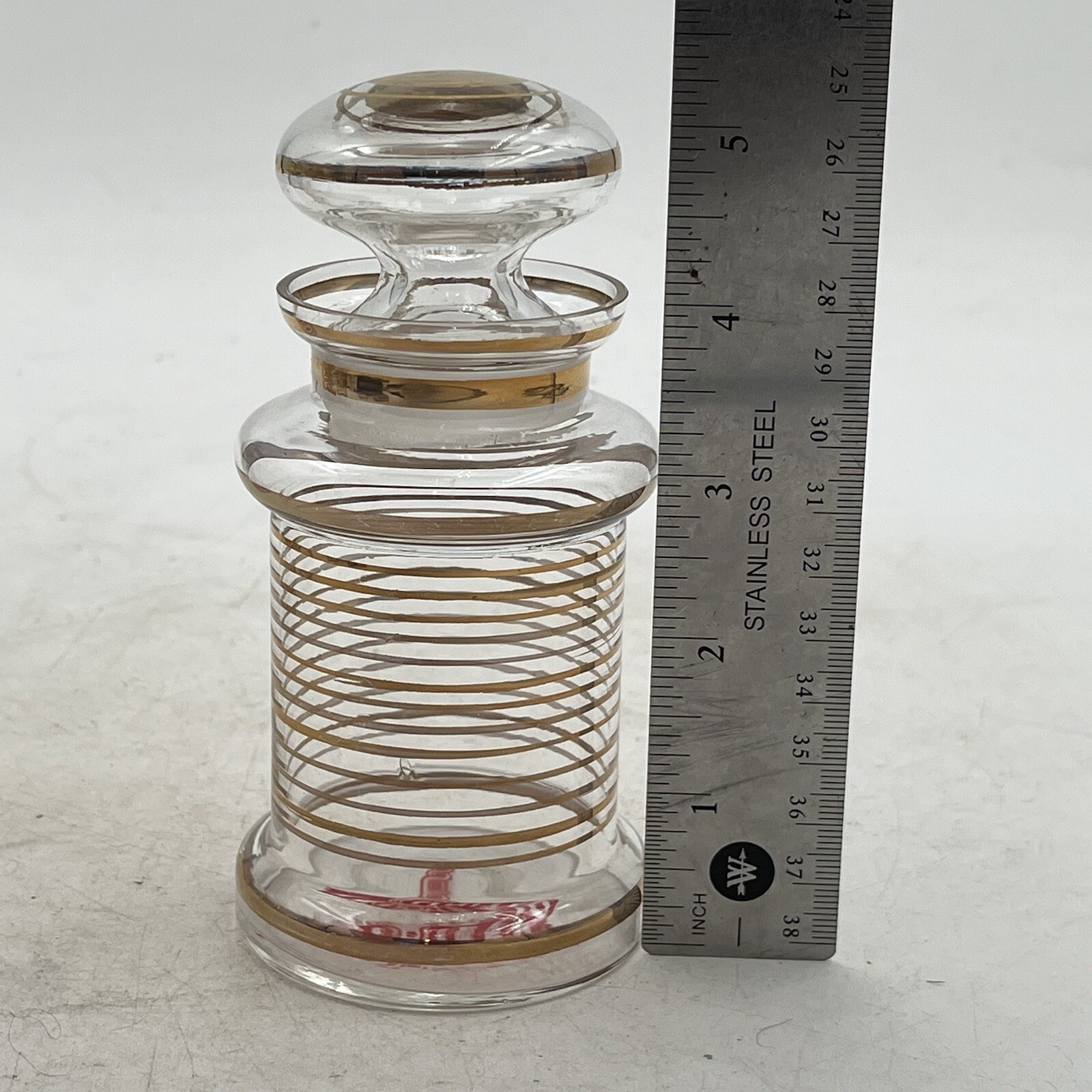 4- VTG WW2 APOTHECARY Jar Glass Medical Canister Winged United Logo Medicinal