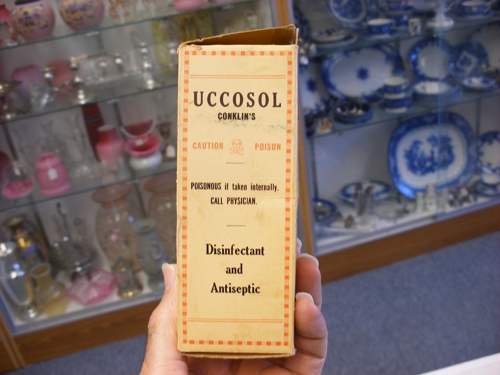 Vtg Medical Remedy Pharmacy Quack Cure – Conklin’s UCCOSOL Antiseptic – Empty