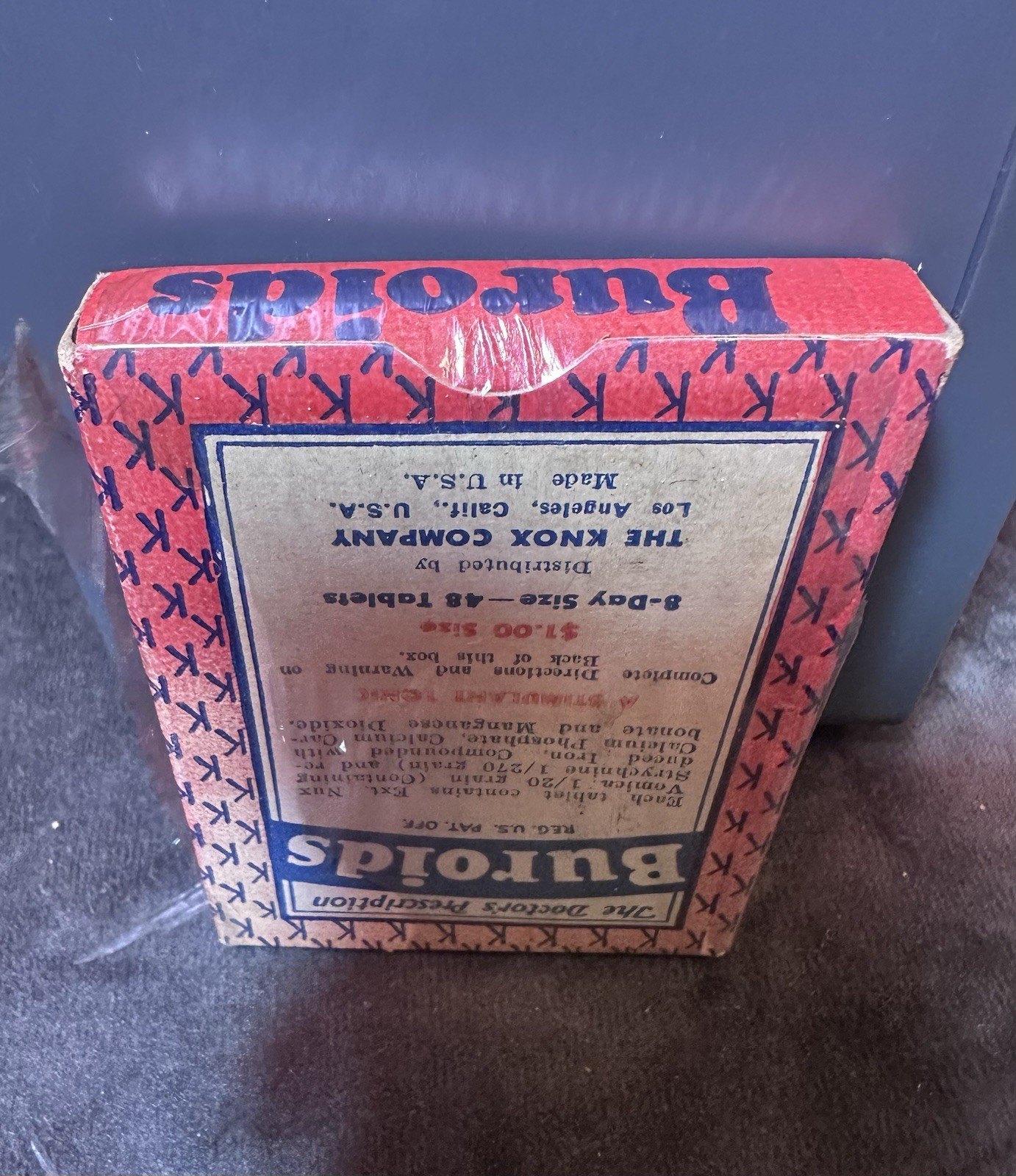 VTG NOS Buroids Medicine Tablets Medical Apothecary LA Pharmacy Boxed & Wrapped
