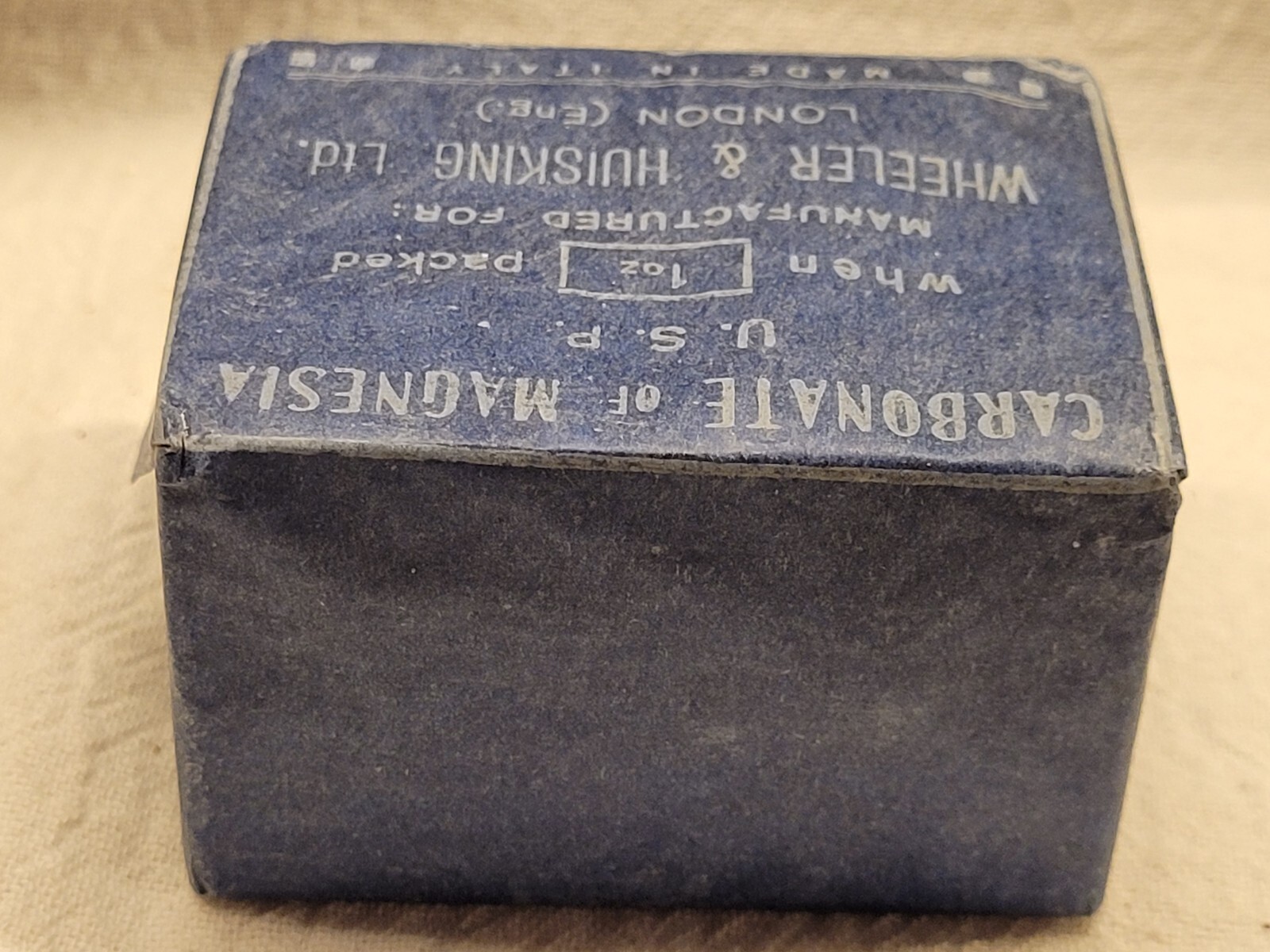 Wheeler And Huisking London Box w Original Wrapping Made In Italy