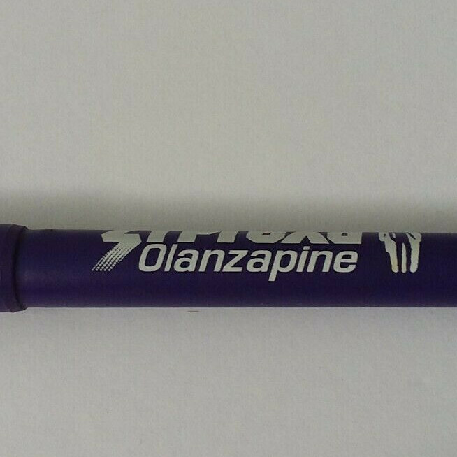 ZYPREXA (5″ X 1/2″) Pharmaceutical DRUG REP BIC METAL POINT PEN – PURPLE