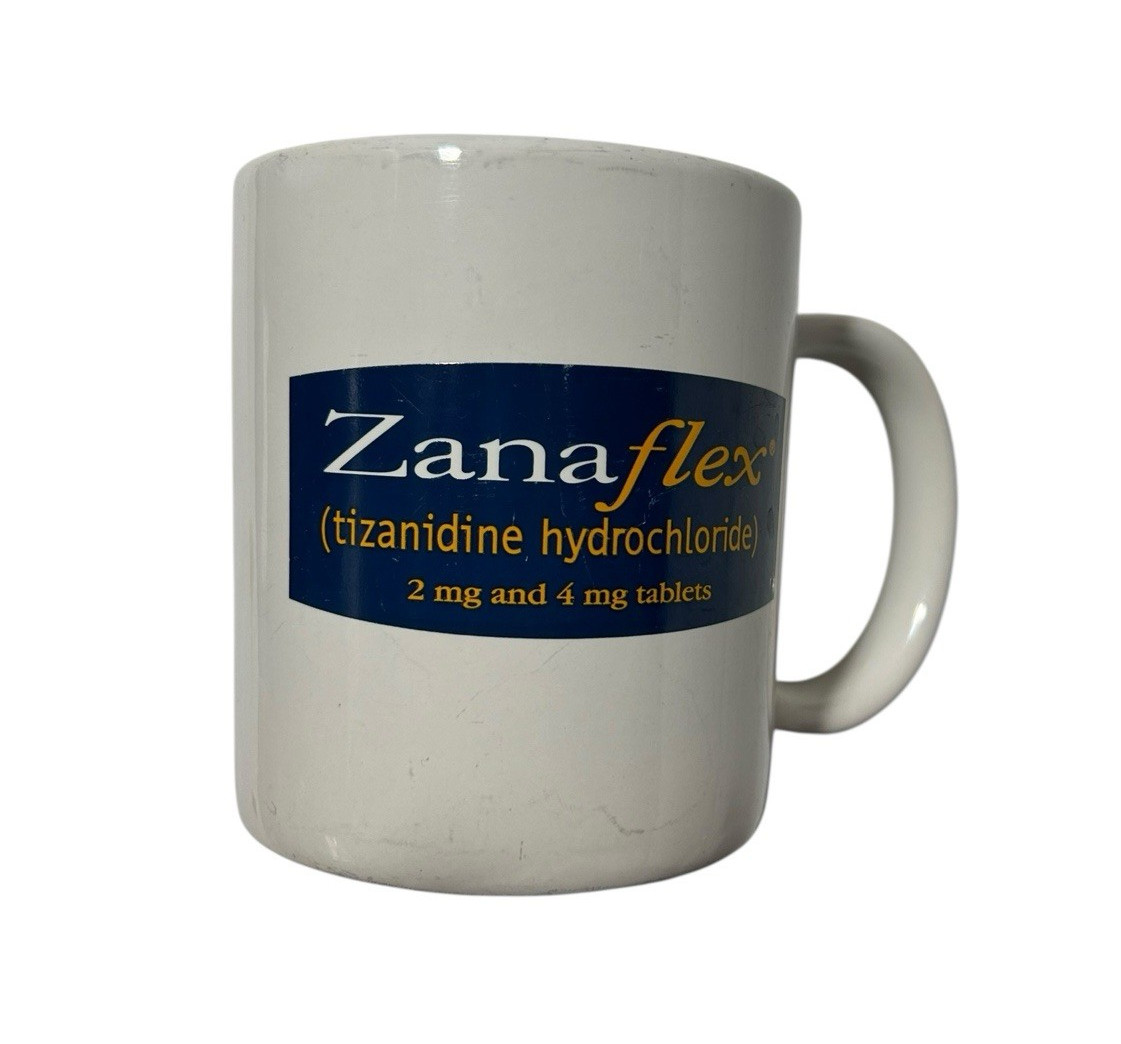 Zanaflex Drug Rep Pharmaceutical Advertising Coffee Mug RARE Signed READ