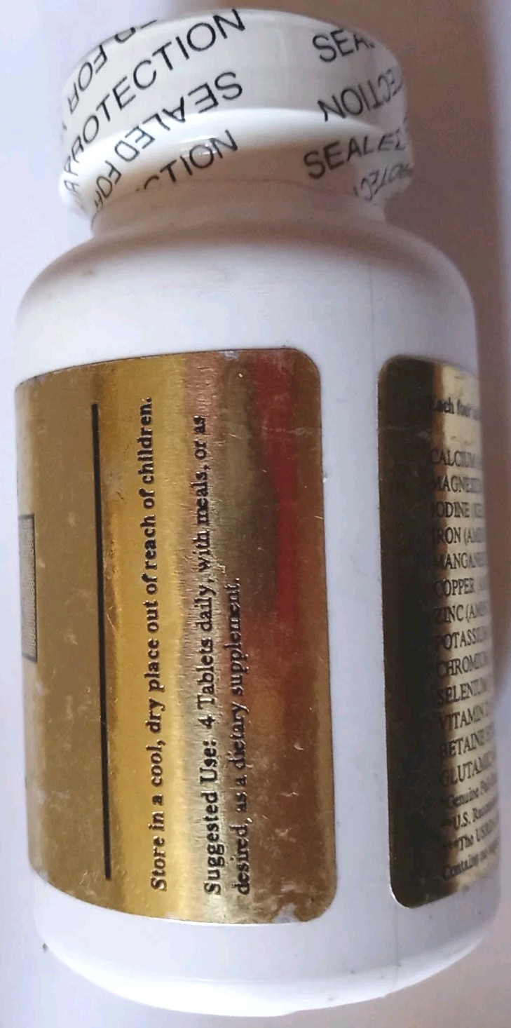 Vintage Amiracle Mineral Chelates • Herbal Supplement • Sealed Retro Bottle