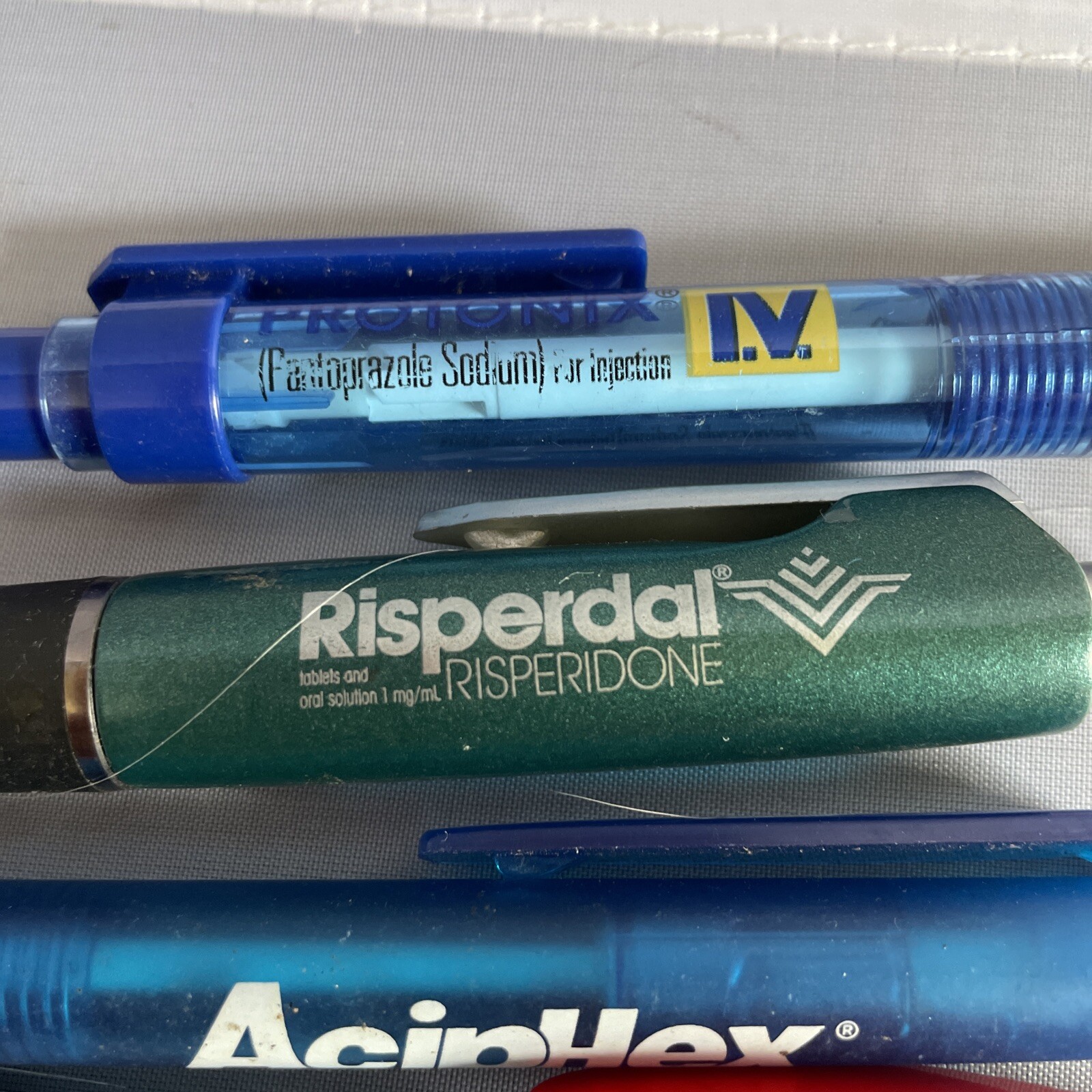 Vintage Lot of 5 Assorted Pharmaceutical Drug Rep Pens Aciphex Bextra Protonix