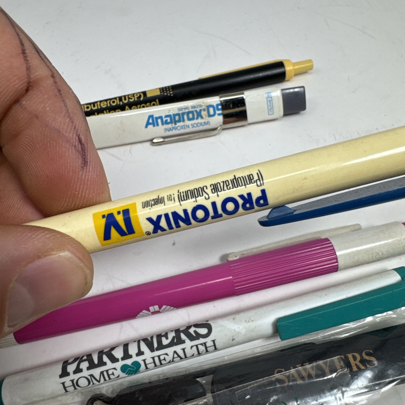 drugs pharmaceutical pens vintage x6 rep advertising Untested