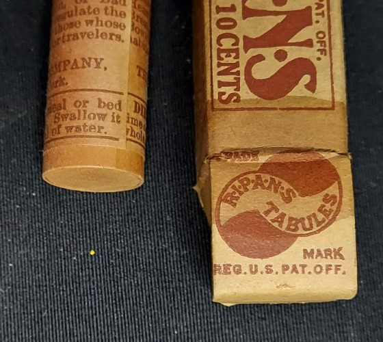New Old Stock Medicine Box & Container R-I-P-A-N-S Laxative Ripans Chemical NY