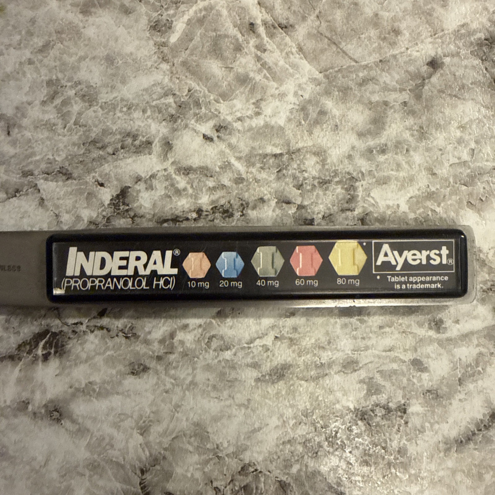 Pharmaceutical Drug Rep 8″ Inderal Tablet Ayerst Letter Opener