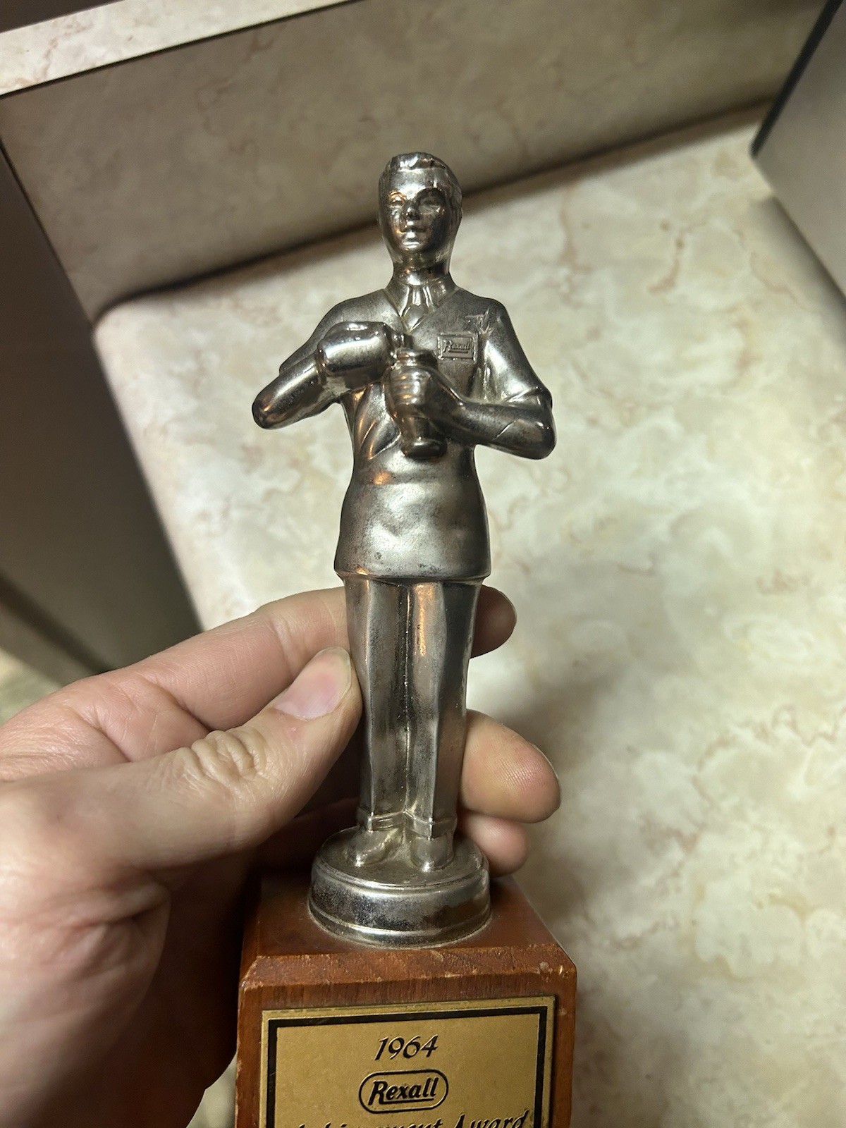 Vintage Rexall Achievement Award Trophy 1964