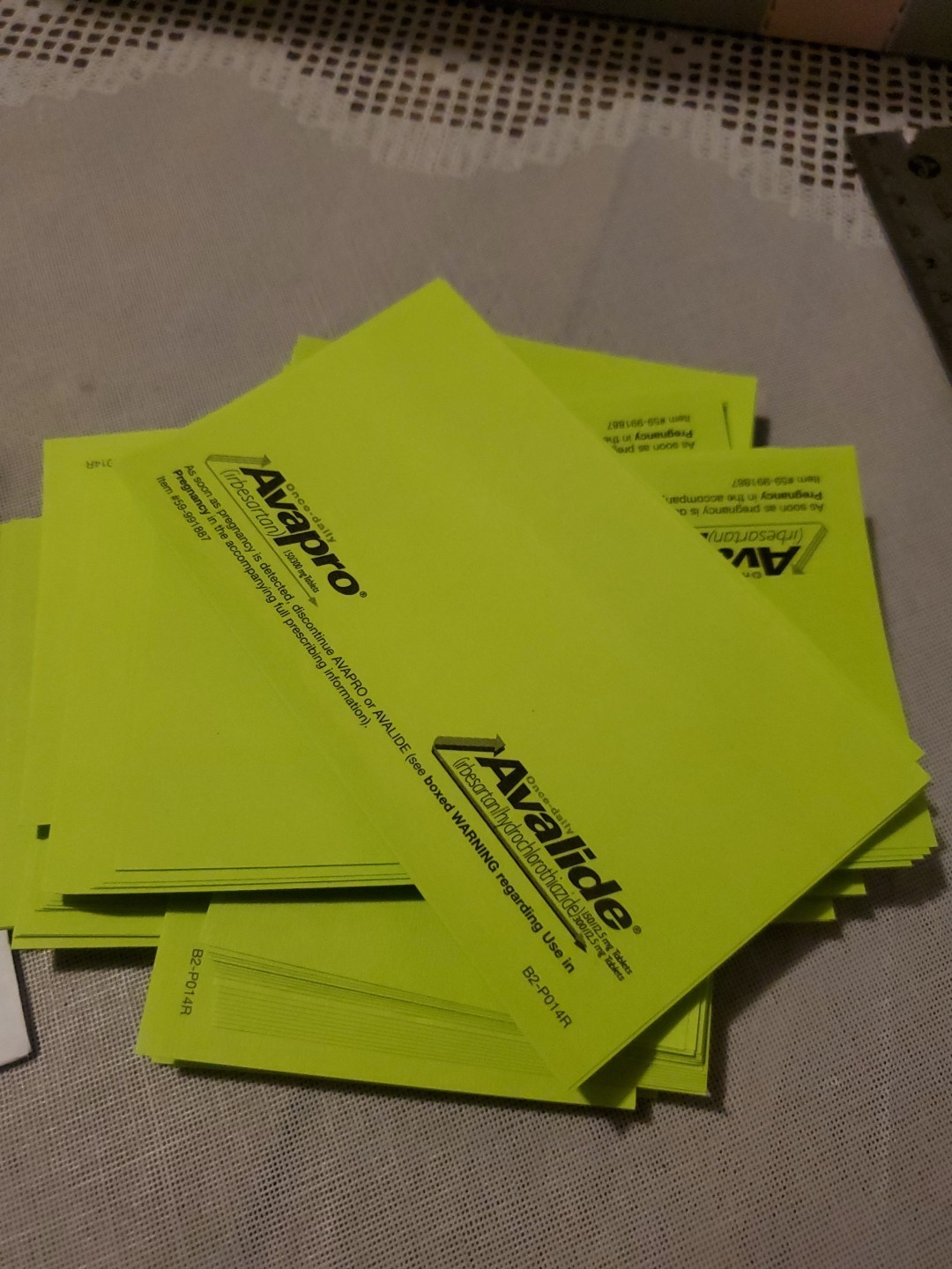 VTG Pharmaceutical Post-it Note Lot Avapro Regranex Demadex Ortho Drug Rep Swag