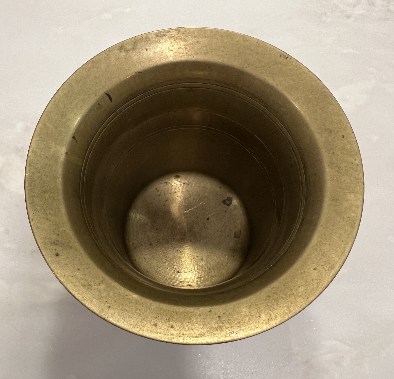 Brass Mortar & Pestle Vintage Rx Apothecary Grinder Pill Crusher Herbs LARGE #4
