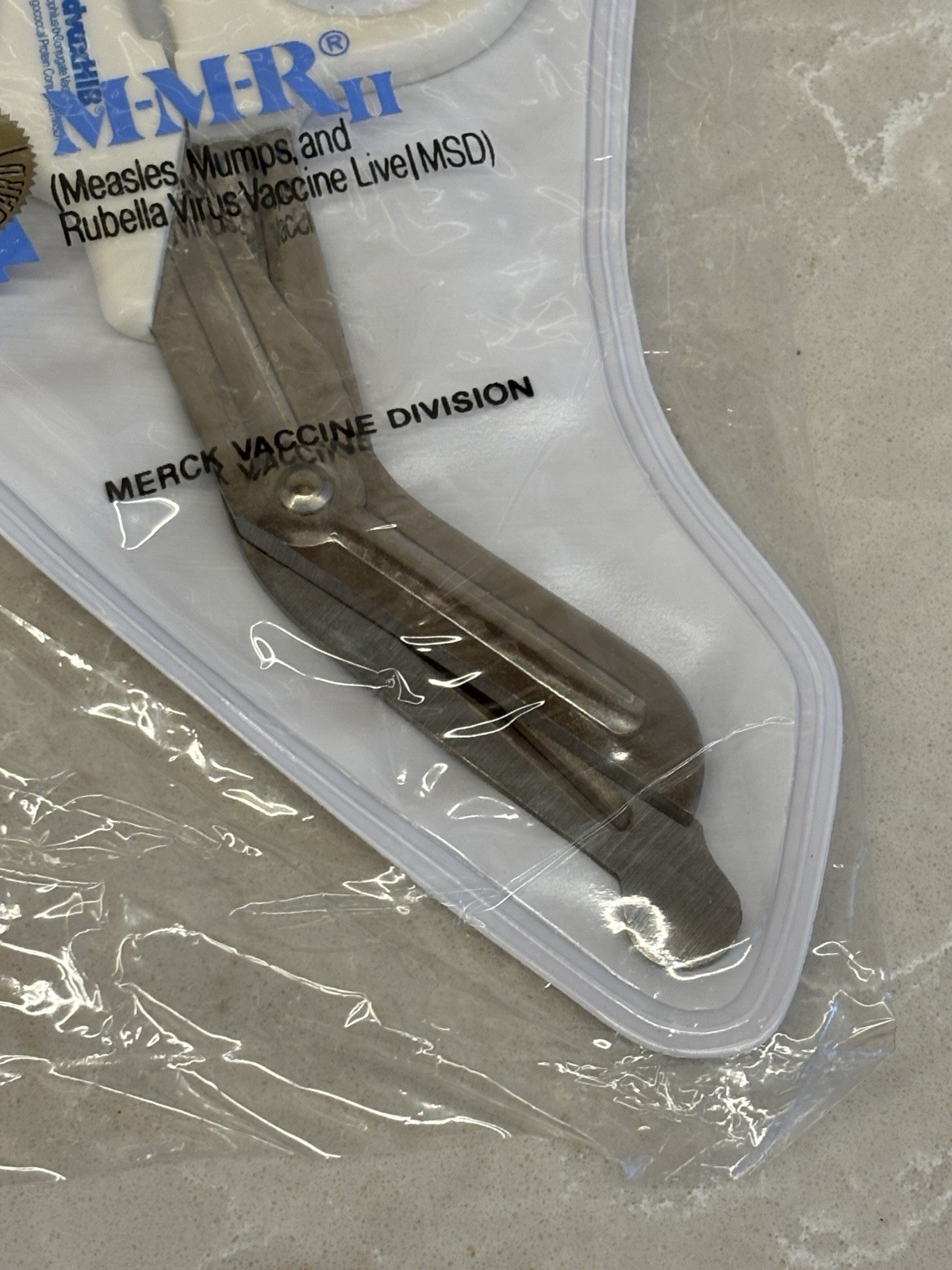 PedvaxHIB Merck Scissors Bagged Pharmaceutical Promo Advert Merck – SHIPS TODAY!