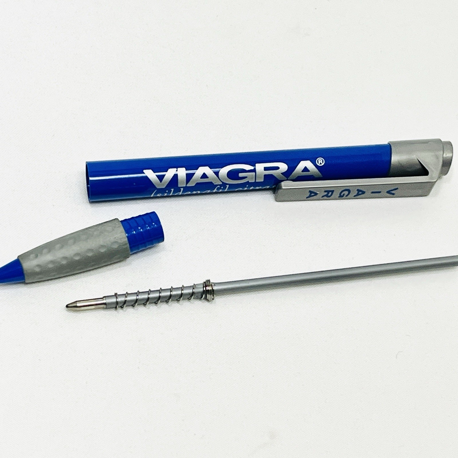 Pharmaceutical Viagra Click Pen Pfizer Drug Promotional Blue Gray Plastic