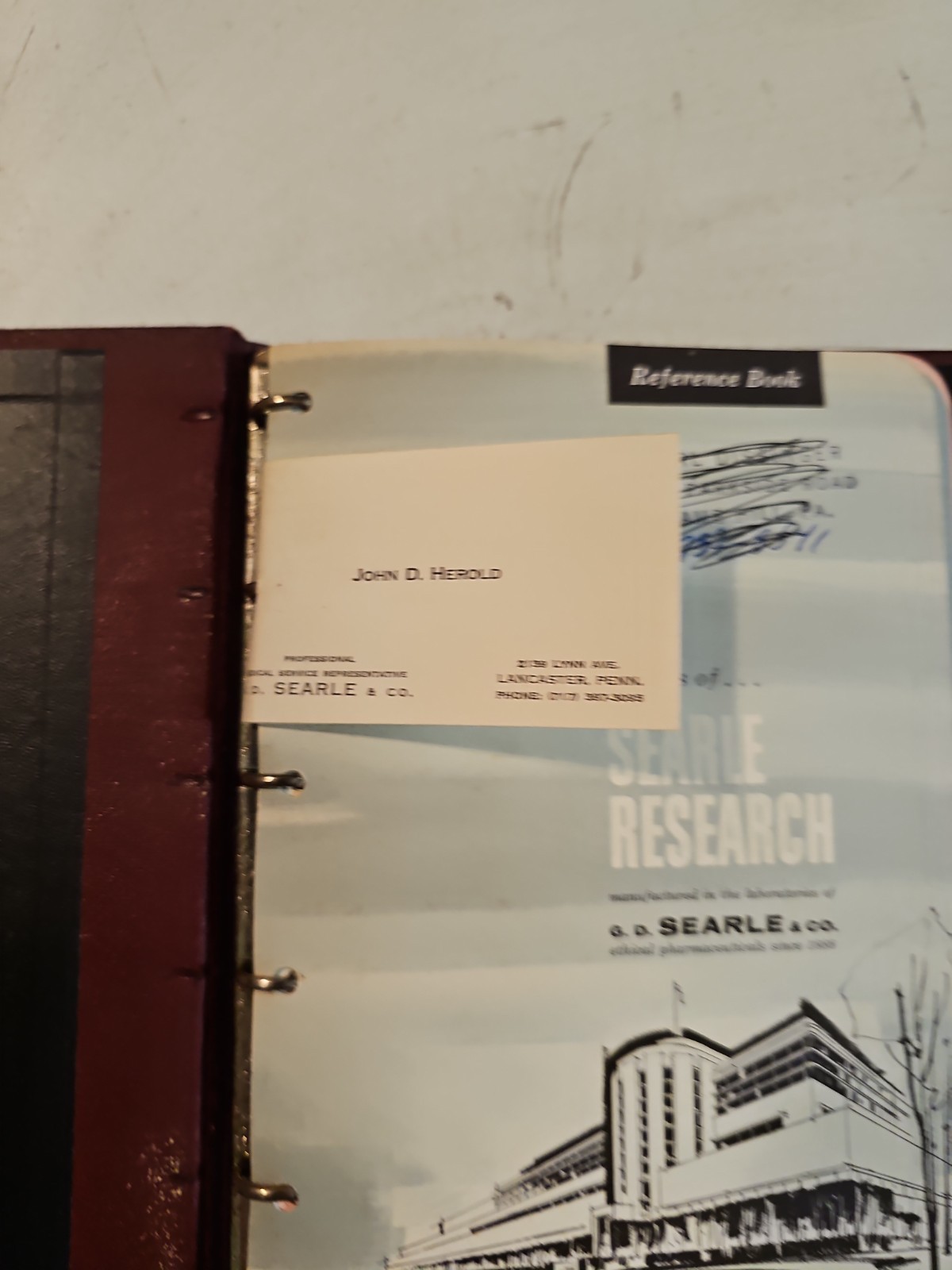 Vintage 1960’s G.D. Searle & Co Pharmaceutical Products Reference Book In Binder