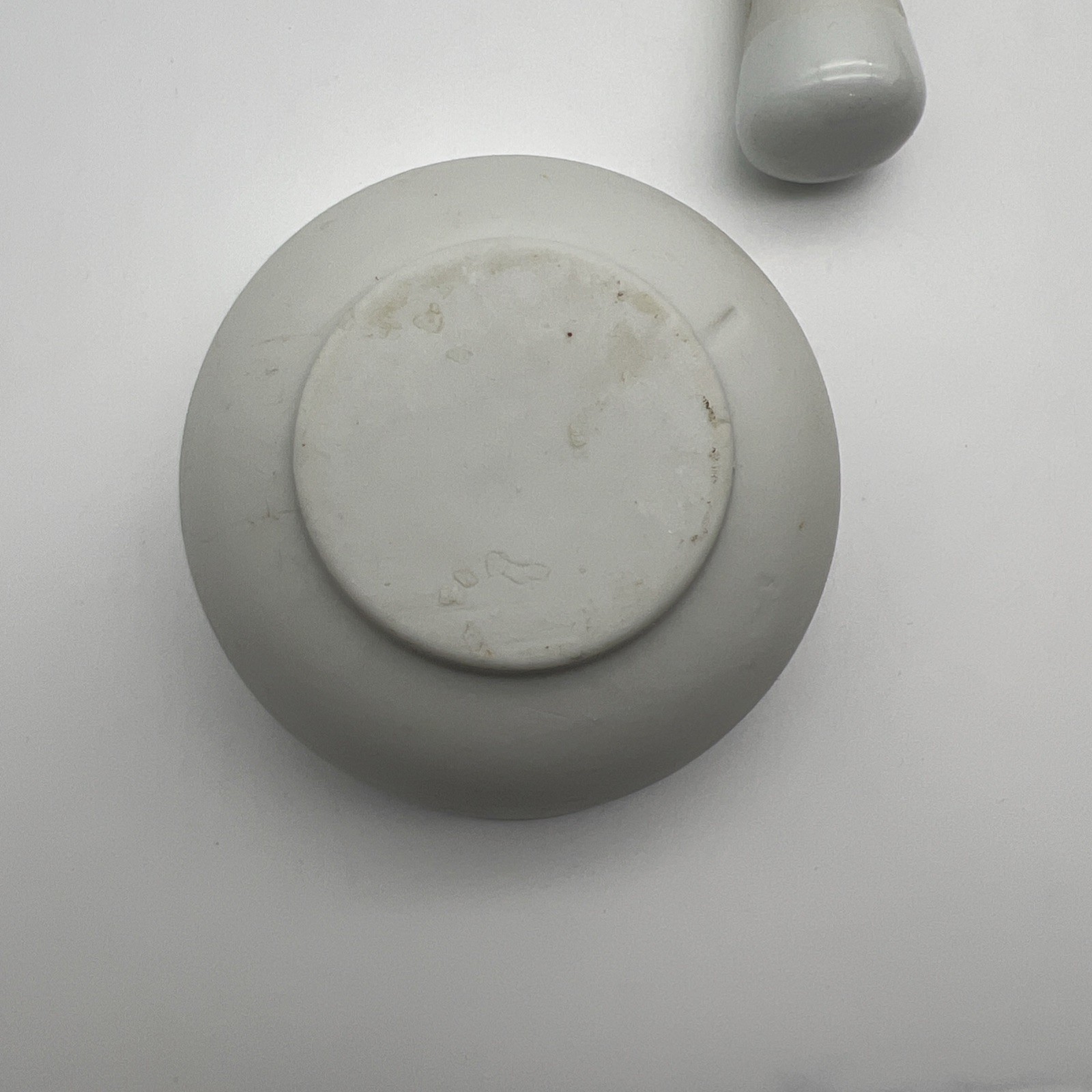 Vintage Porcelain Mortar and Pestle White