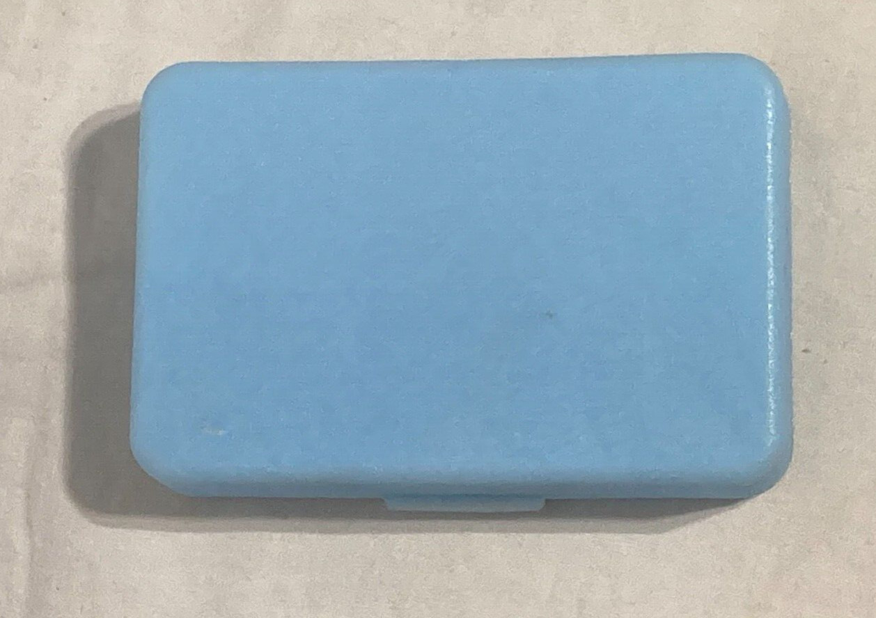 Afrinol Repetabs Tablets Drug Advertising Logo Plastic Pocket Pill Case. Blue