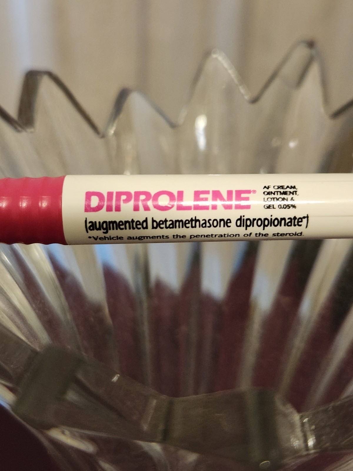 Diprolene Pharmaceutical Drug Rep Ink Pen Collictible Vintage Pink White- Works