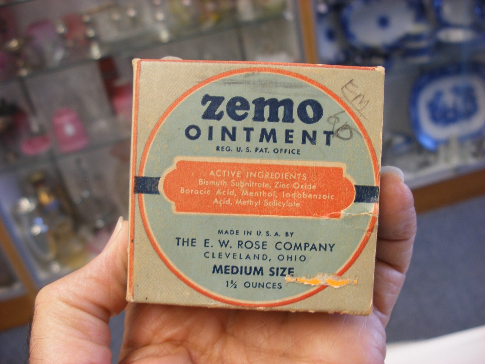 Vintage Medical Remedy Pharmacy Quack Cure – Zemo Ointment – Empty