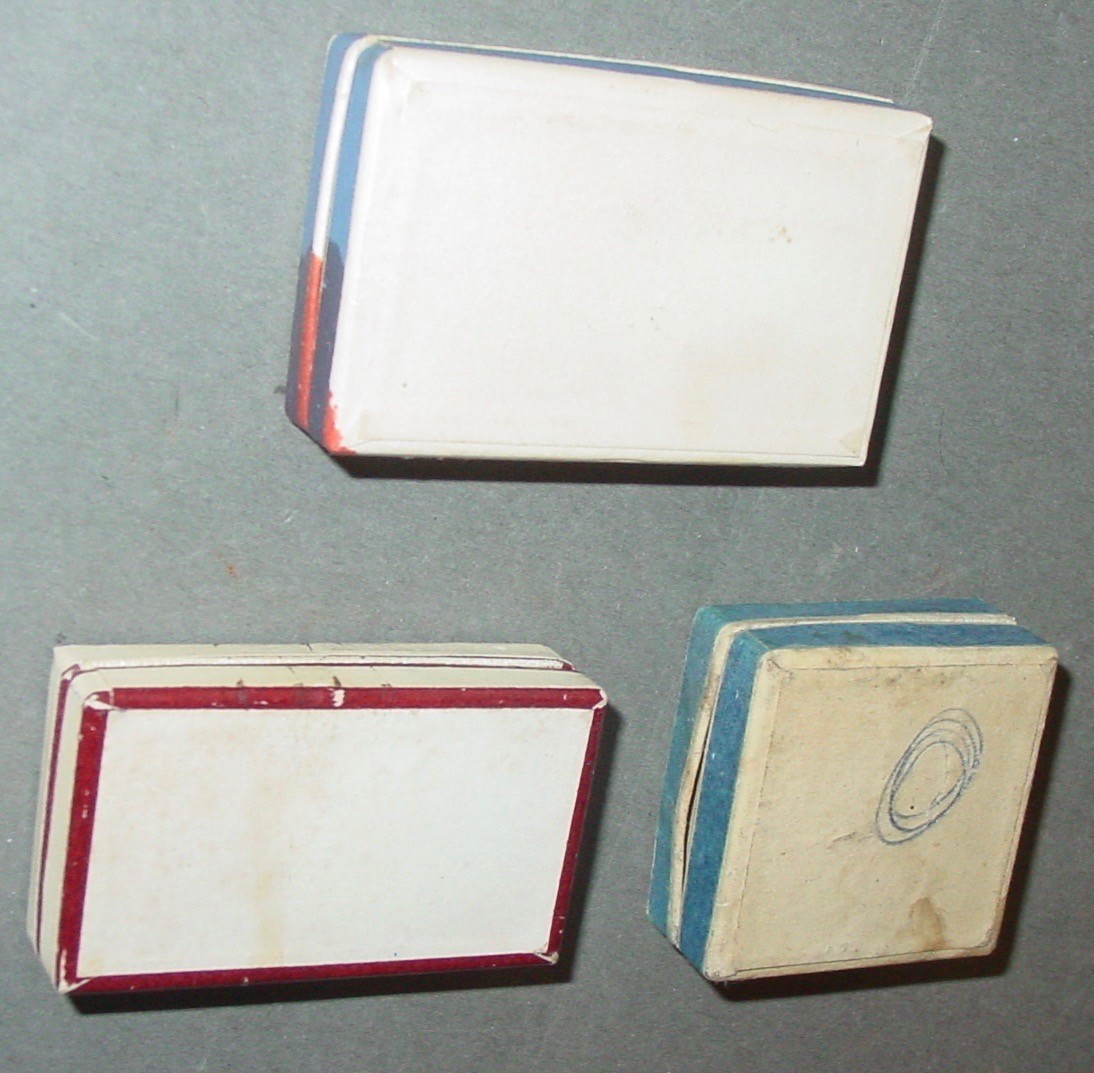 3 Vintage Cardboard Paper PHARMACY Prescription Drug Hinged Pill Box Mix Lot USA