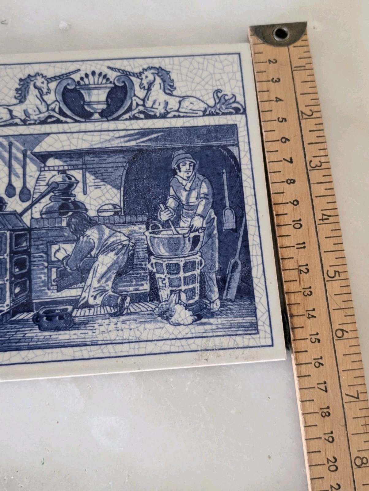 BURROUGHS WELLCOME Pharmacy English Pill Tile The Pharmacist’s Laboratory DELFT