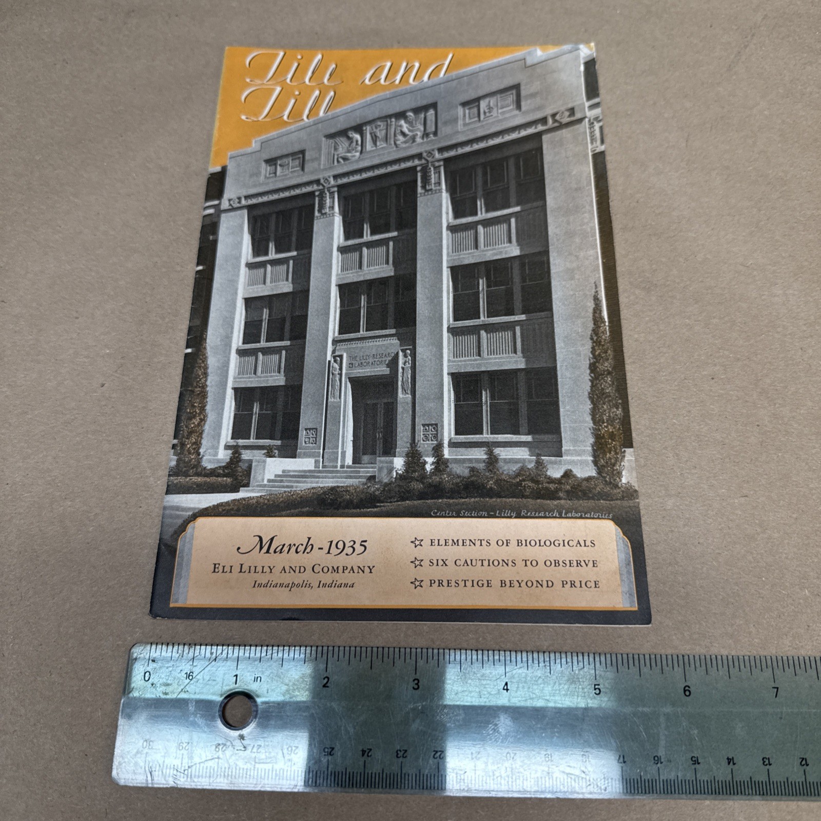 Tile And Till Magazine Eli Lilly And Company March 1935 Indianapolis Indiana