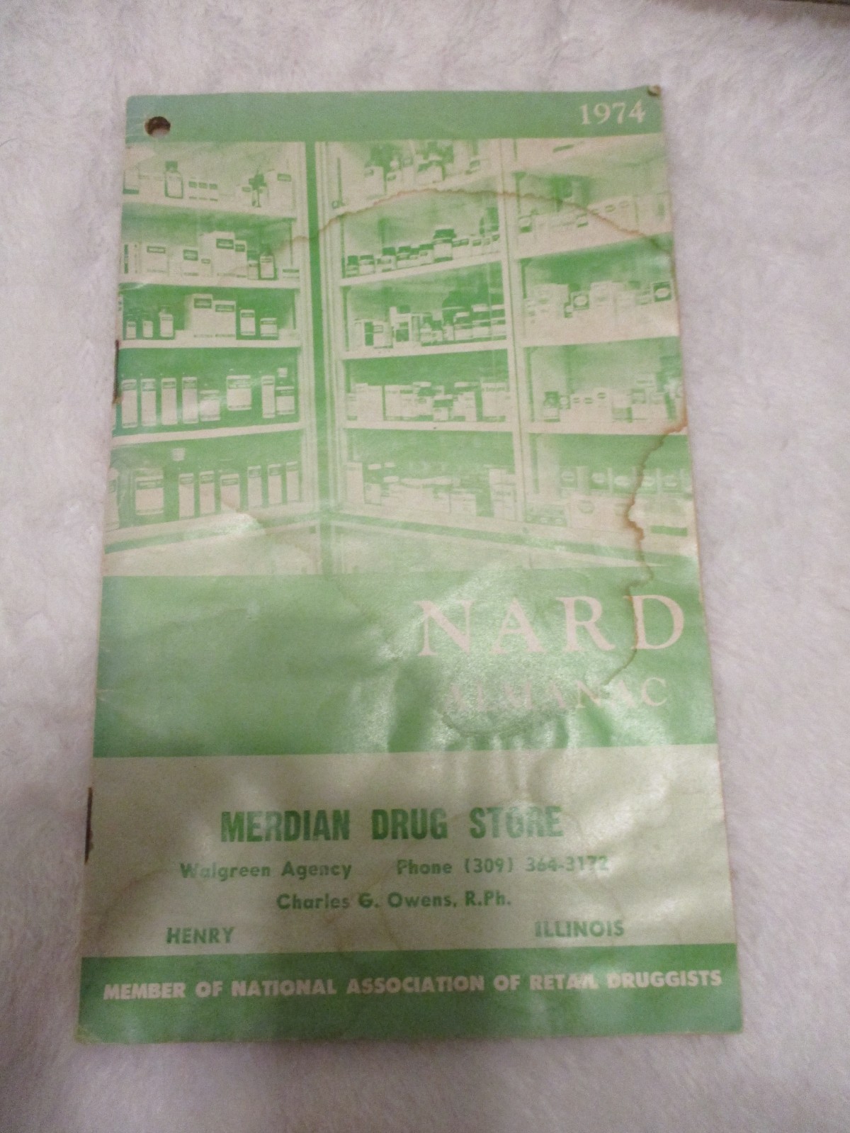 Vintage 1974,1977,1981 Lot of 3 Nard Almanac Dorsey/Johnson Pharmacy FREE SHIP