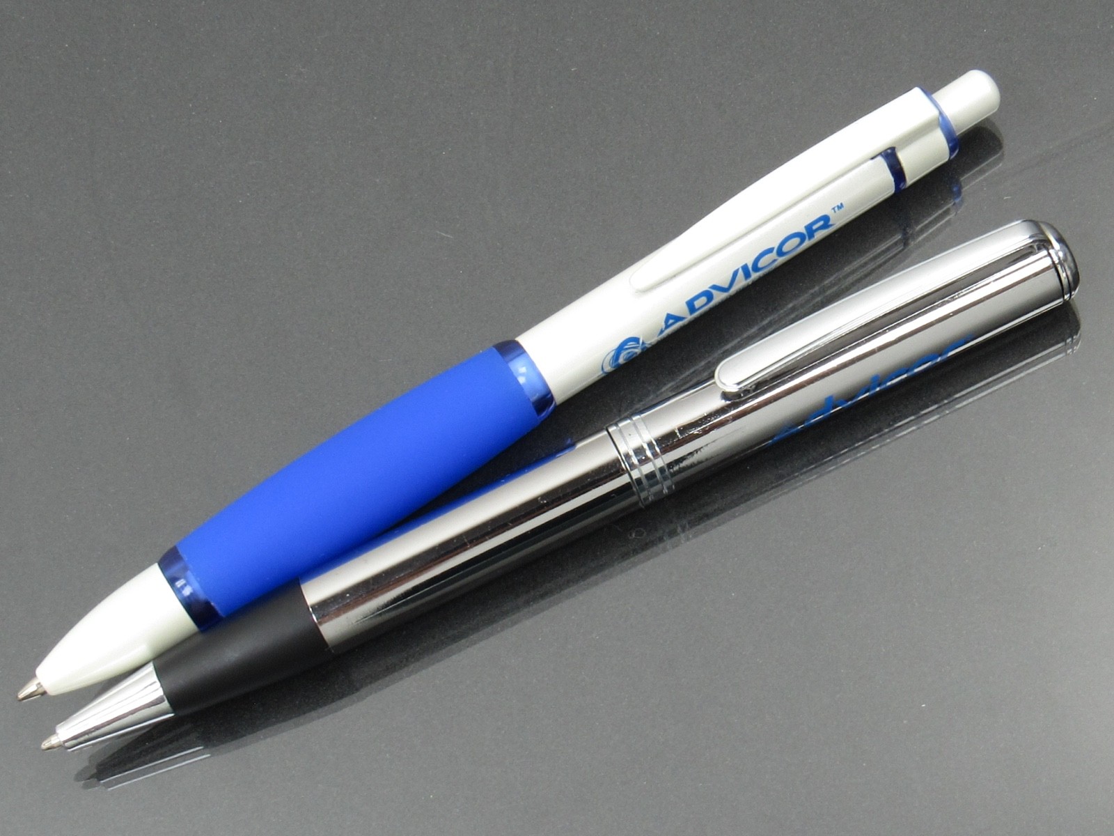 Advicor Metal PENS Drug Rep Pharmaceutical Promo Medical Advertising Lot of 2