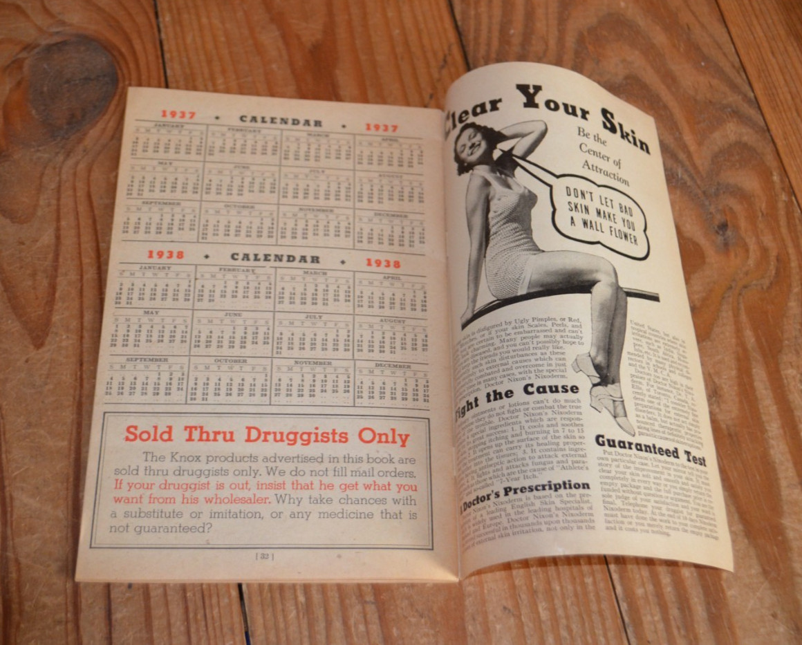 Vintage Advertising Booklet 1937 Knox Drugs Pharmaceutical Quack Medicine