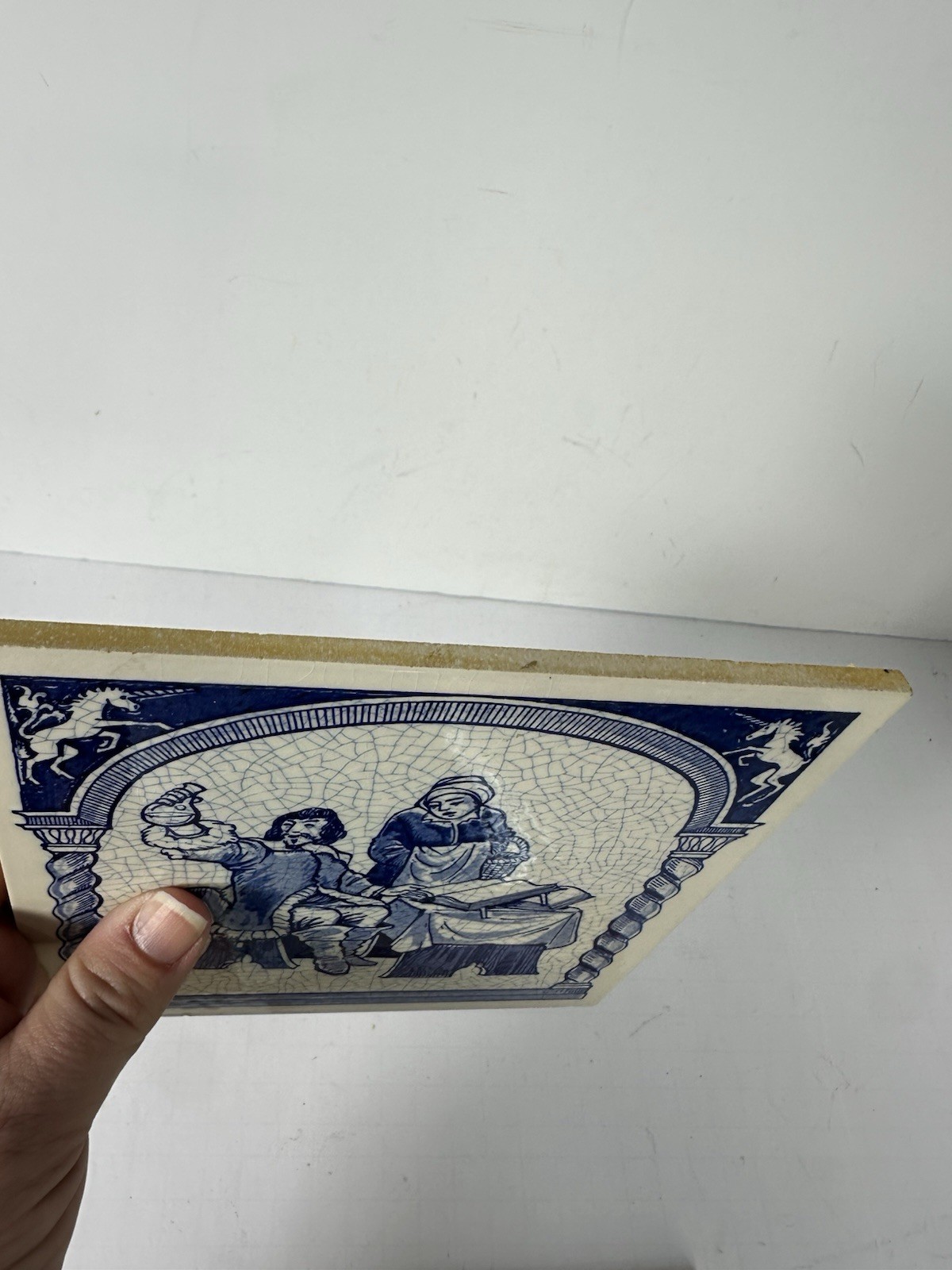 Vintage Blue Delft Tile Uroscopy Pharmacy Scholarship Program Apothecary 8 READ