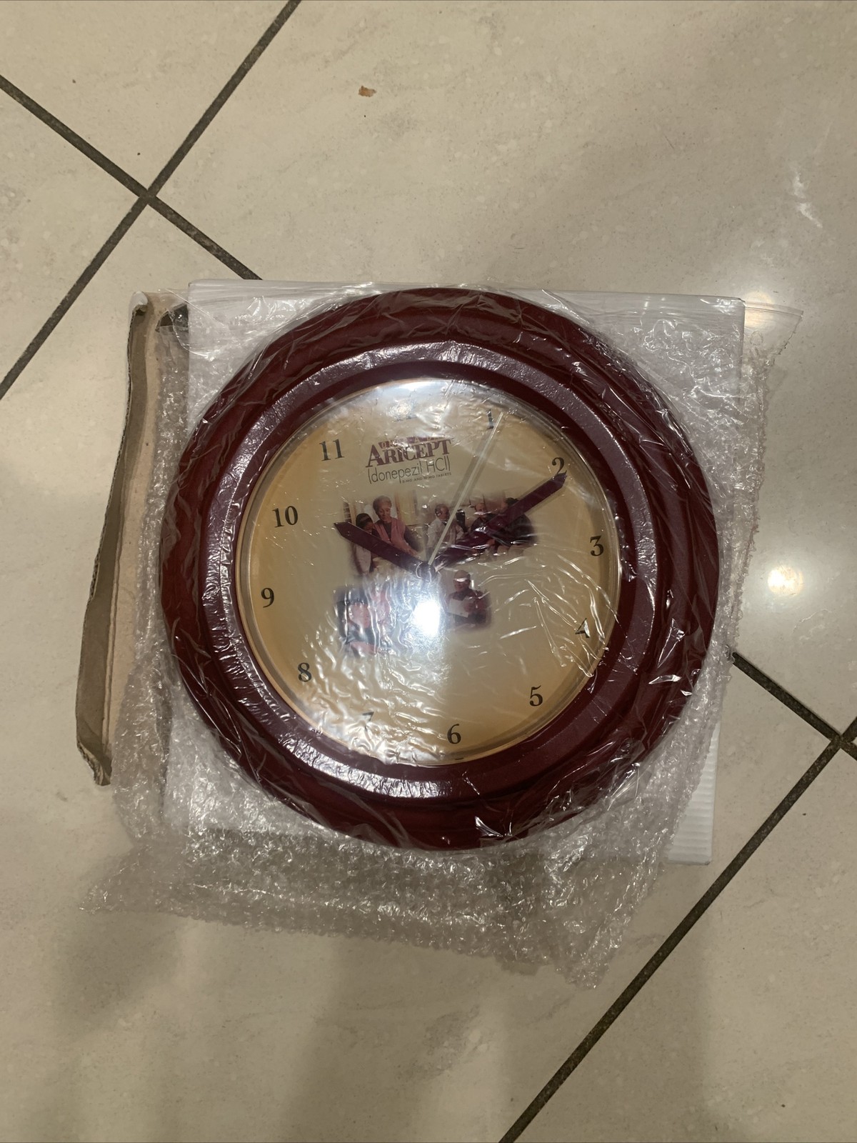 Aricept Vintage Clock Pharma Drug Rep “You Will Never Forget The Time” New