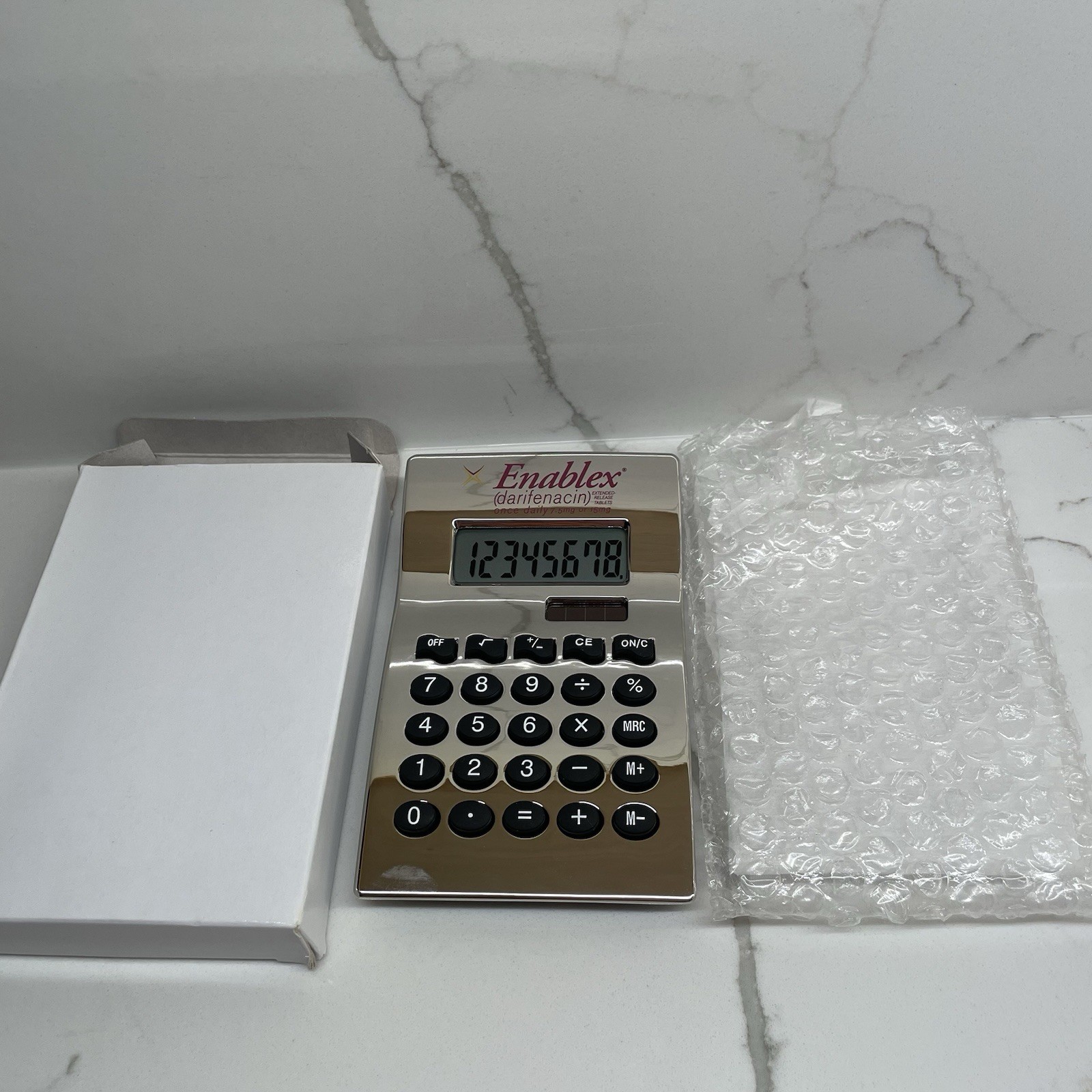 New ENABLEX Calculator Drug Rep Pharmaceutical Advertising Promotional Collectib