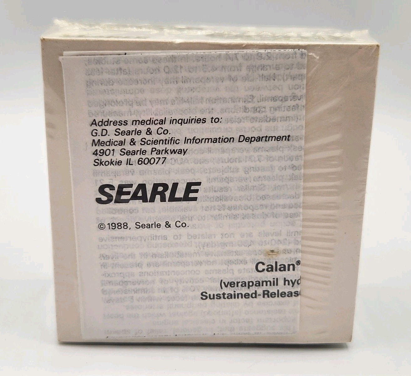 1989 Searle CALAN SR Verapamil Sticky Notes Pharmaceutical Drug Rep Promo NEW