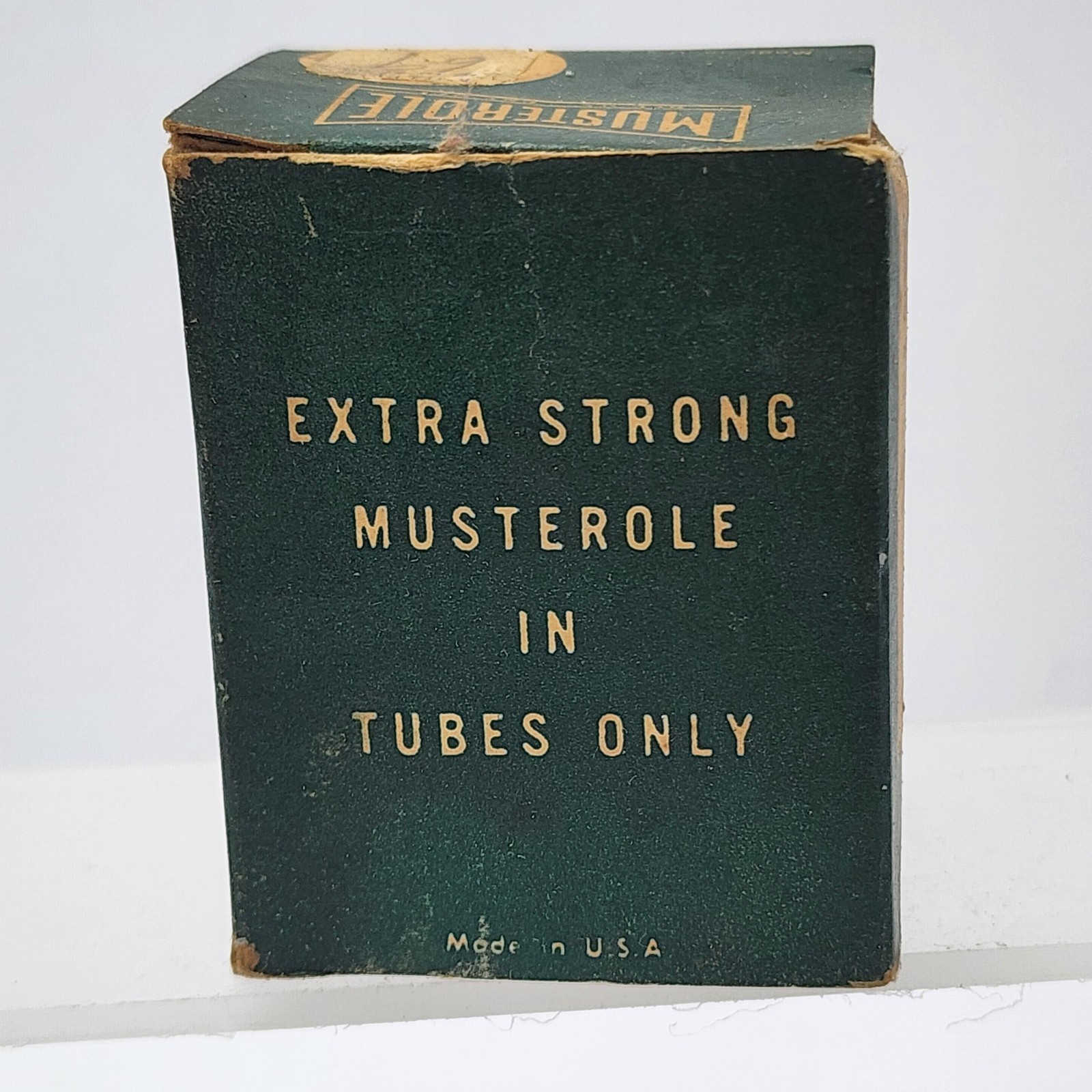 Vintage NOS Musterole Regular Strength 1 oz Glass Jar w/ Box Made in USA Leaflet