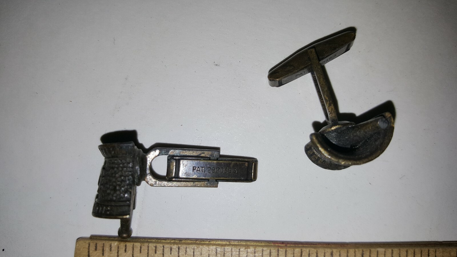 Vintage Mortar & Pestle Pharmacy Apothecary Cufflinks PATENT: 2920363