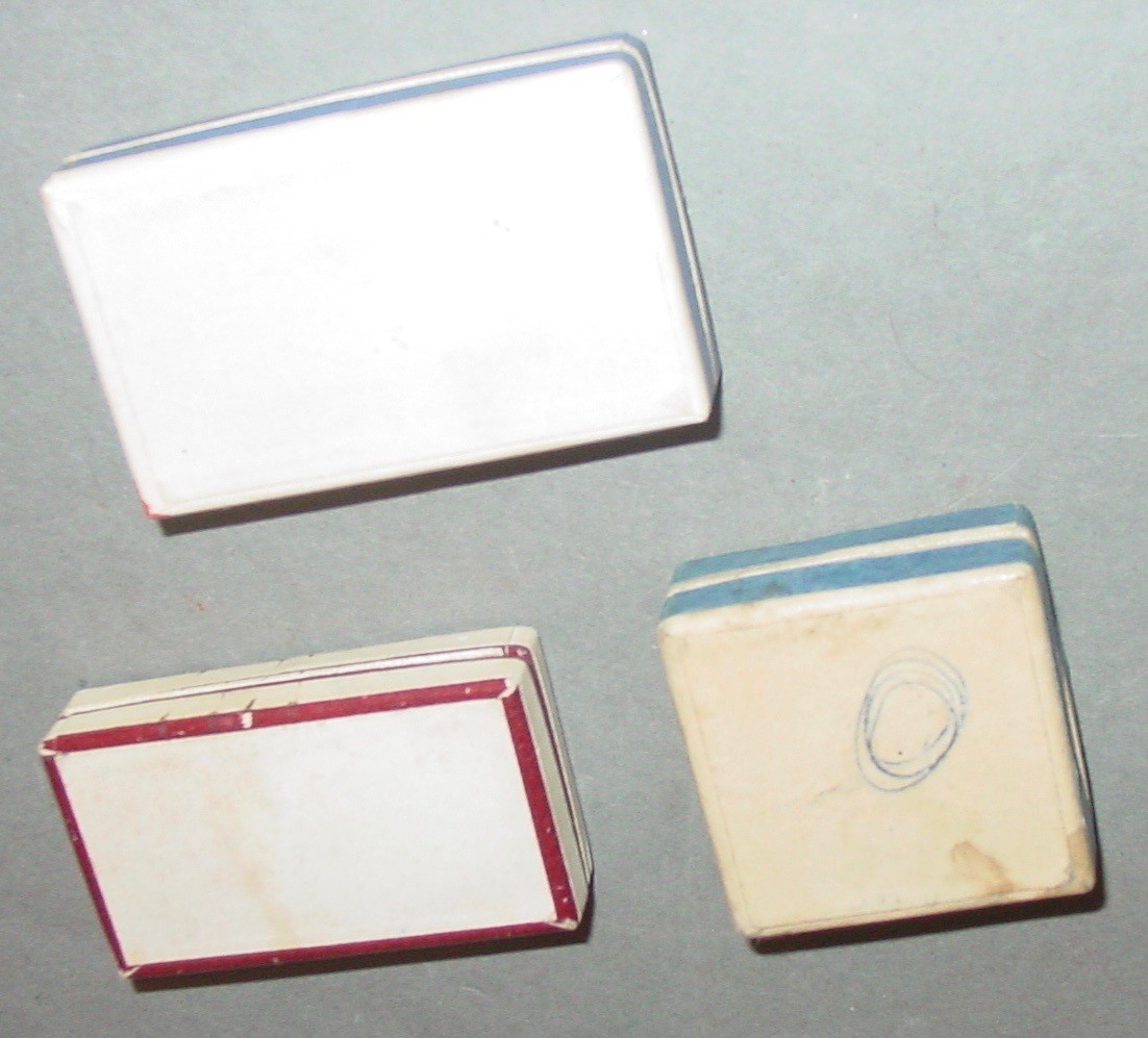 3 Vintage Cardboard Paper PHARMACY Prescription Drug Hinged Pill Box Mix Lot USA