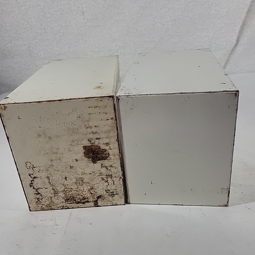 VTG Pharmacy Prescription File Box (2) w/100s of Drug Scripts California 1960s