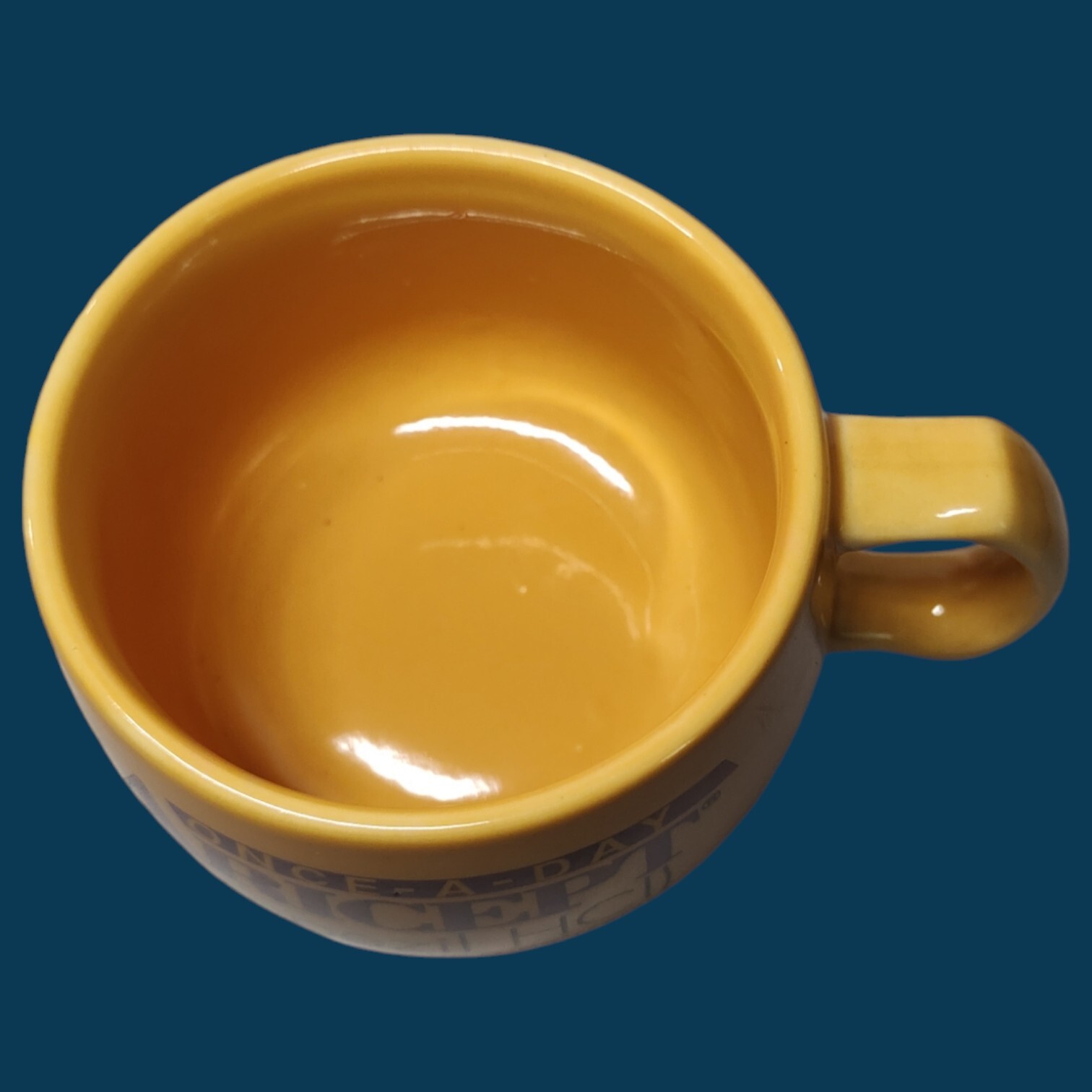 Aricept Drug Rep Pharmaceutical Collectible YELLOW Cup / Mug w/ Matching Coaster