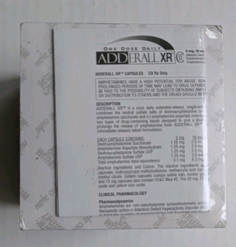 VTG ADDERALL XR Note Pad Cube Drug Rep Swag Pharmaceutical ADHD 2002 Shire NEW