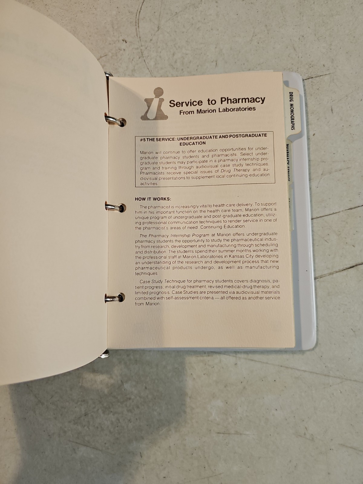 1976 Marion Laboratories Pharmaceutical Catalog & Product Data In Binder