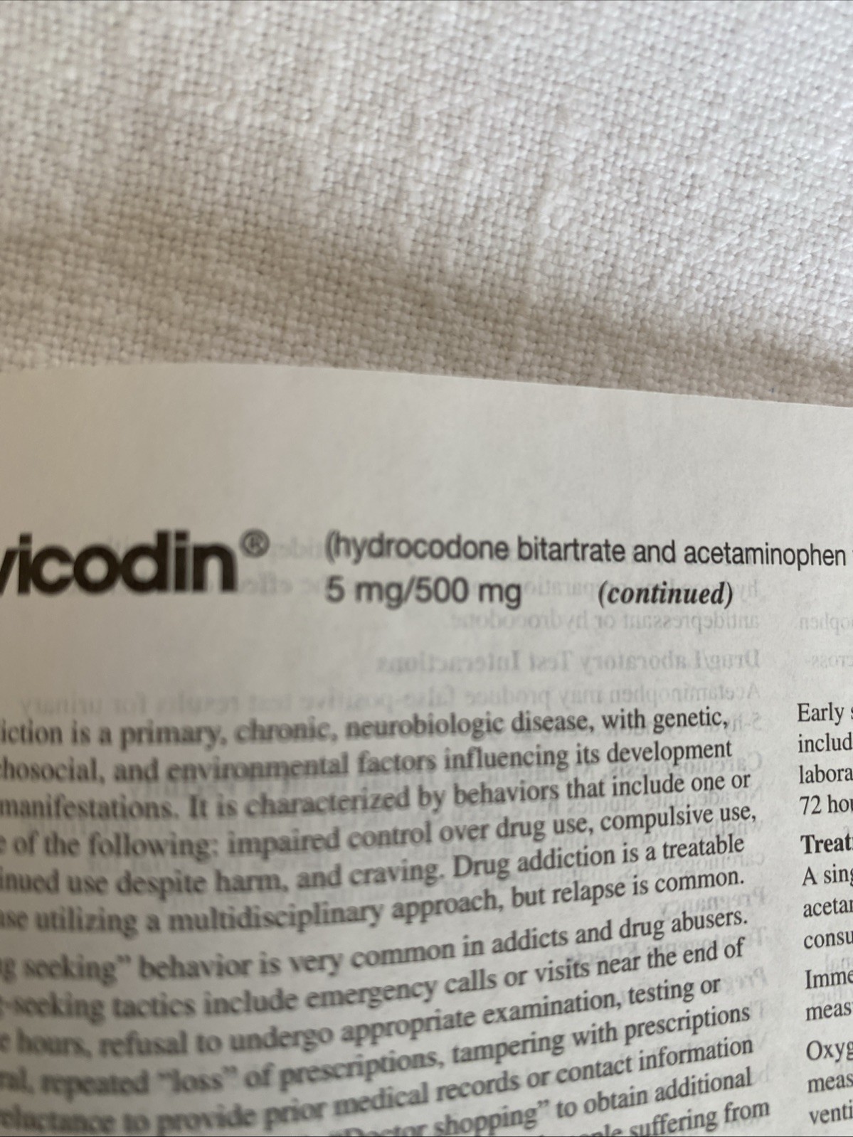 Rare Vicodin News Release 2012 Reformulation Abbott Drug Rep HP ES Opioid Pharma