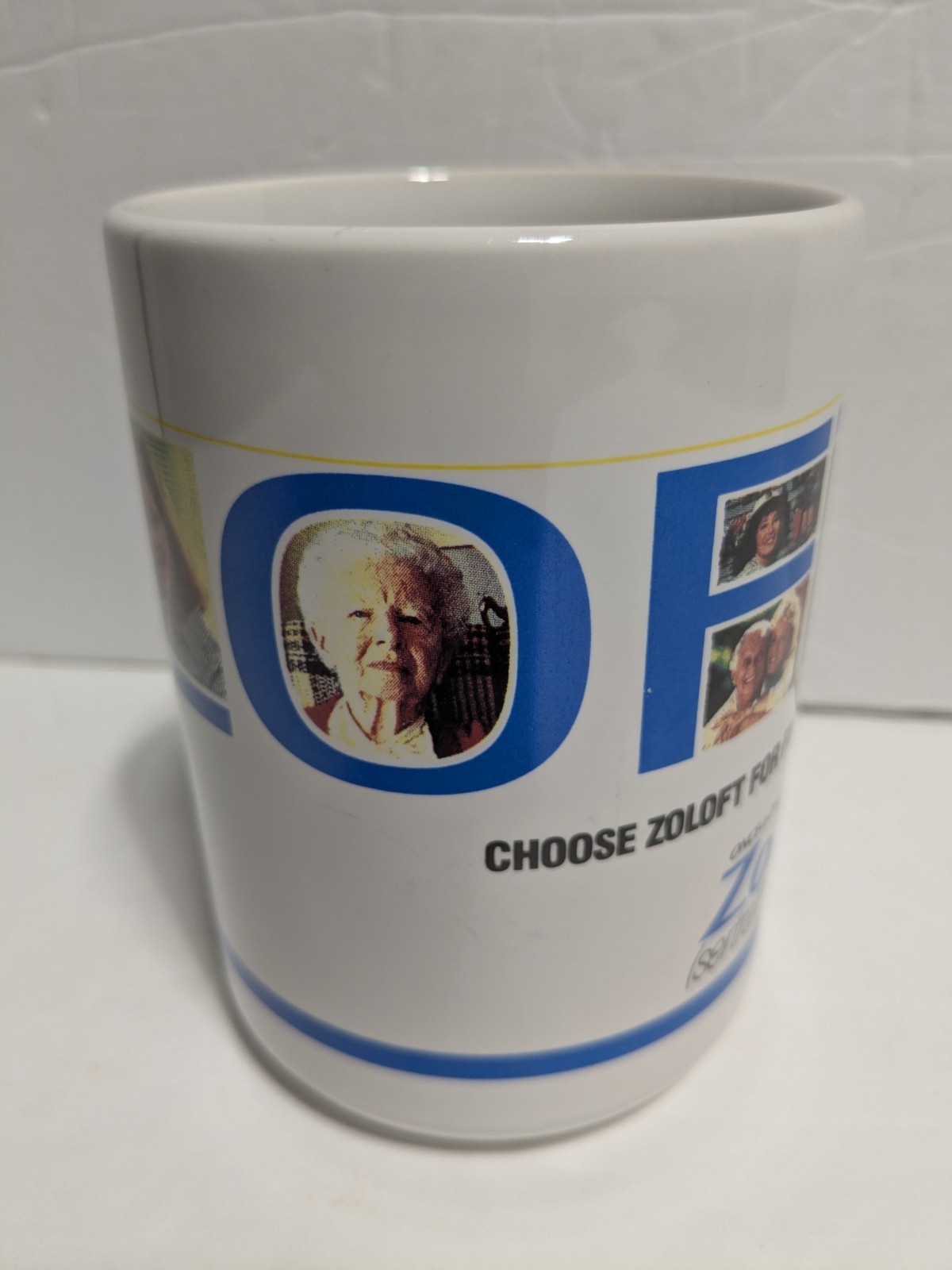 Zoloft First-Line Therapy Coffee Mug Pharmaceutical Promo Rep Advertising Pfizer
