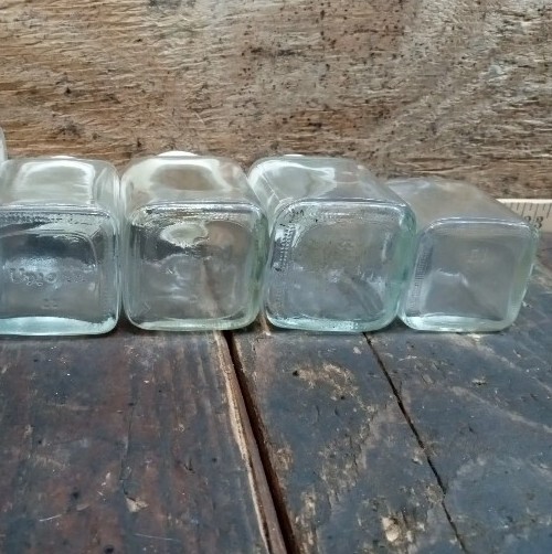 Lot Of 4 Vintage Upjohn Unicap Multivitamins Empty Bottles Collectible Jars Drug
