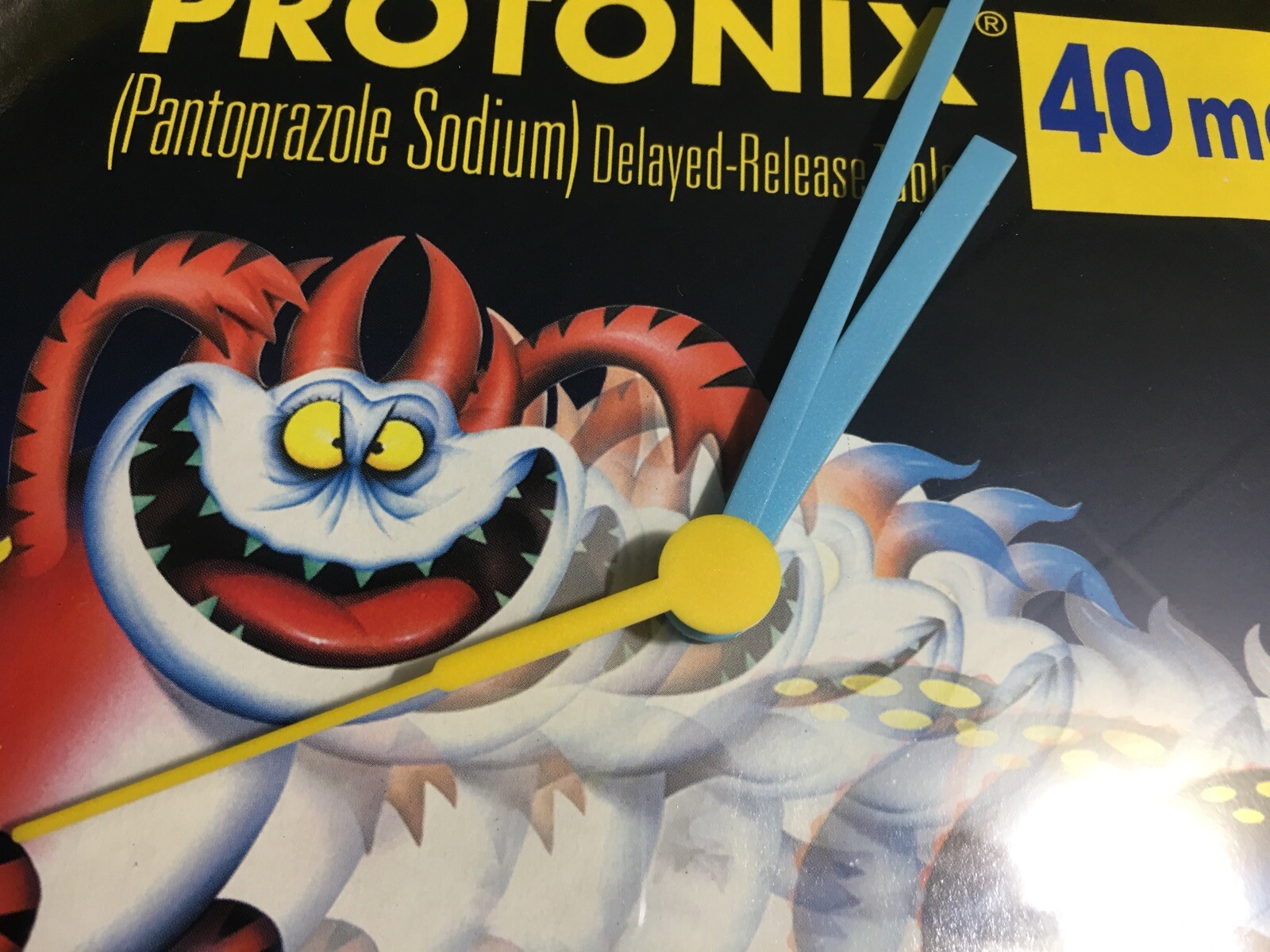 Protonix Wall Clock Pharmaceutical Collectible Drug Rep Janssen Ortho Mcneil