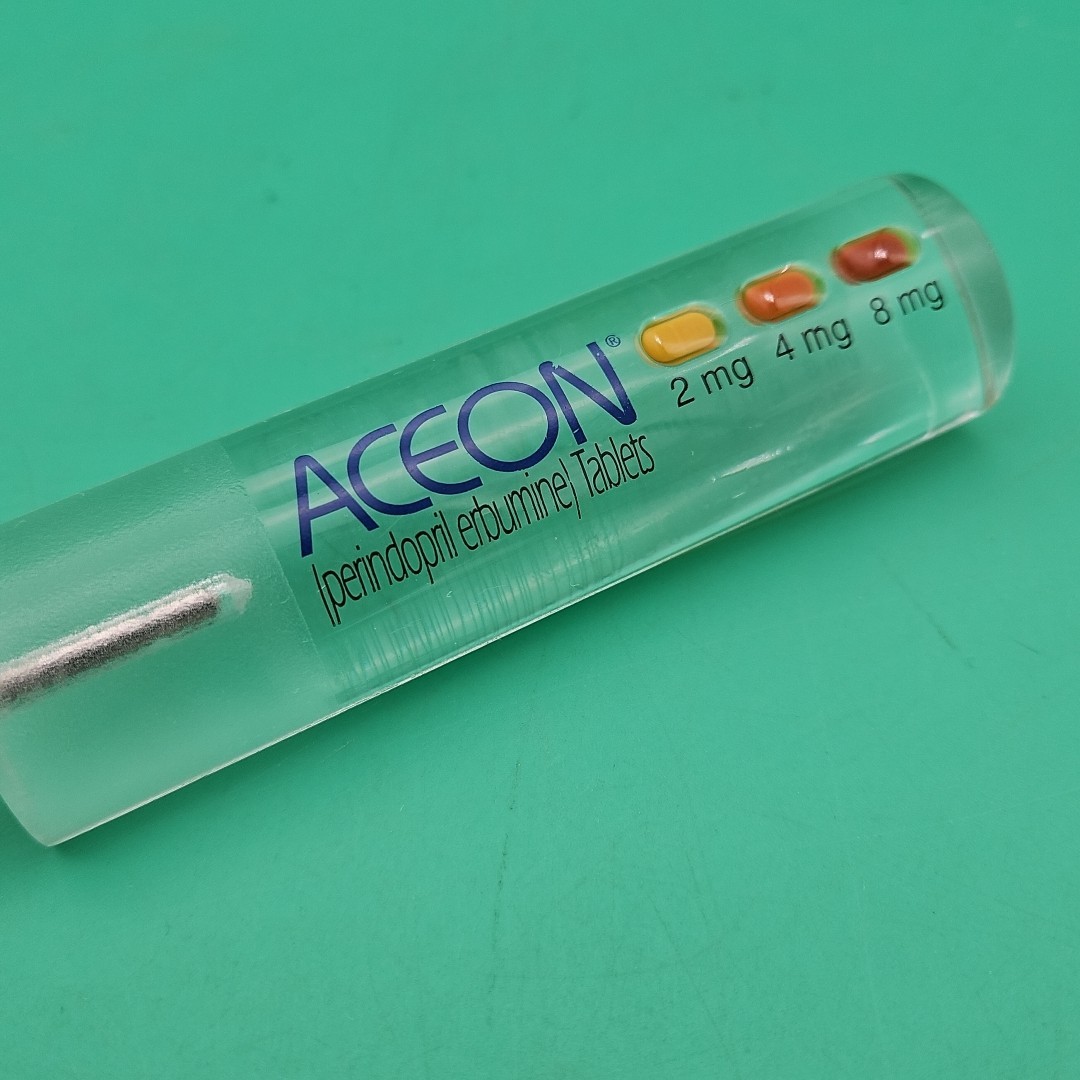 Vintage Aceon Pharmaceutical Drug Rep Advertisment Letter Opener Acrylic