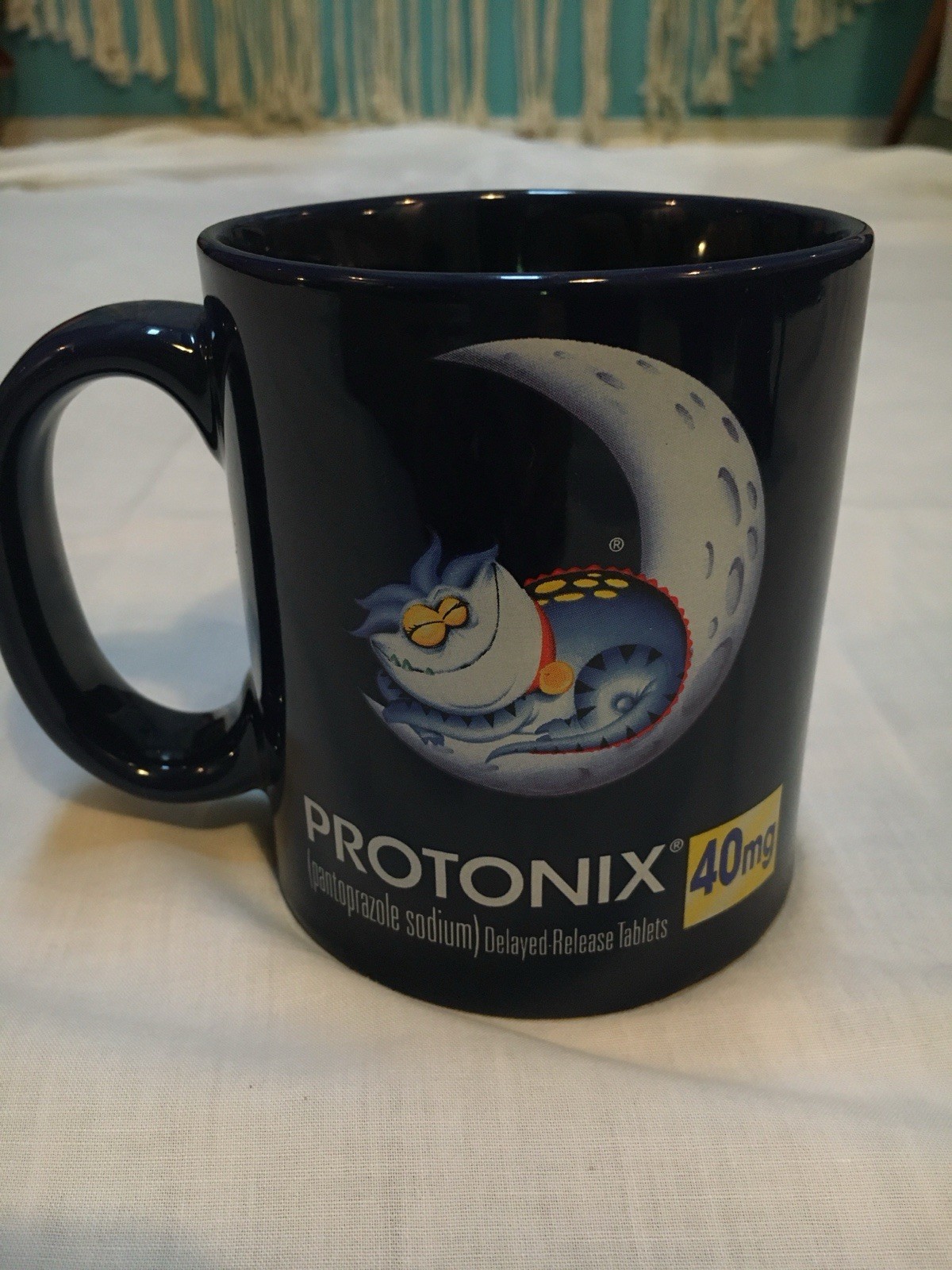 Protonix Pharmaceutical Drug Rep 12oz. Blue Mug