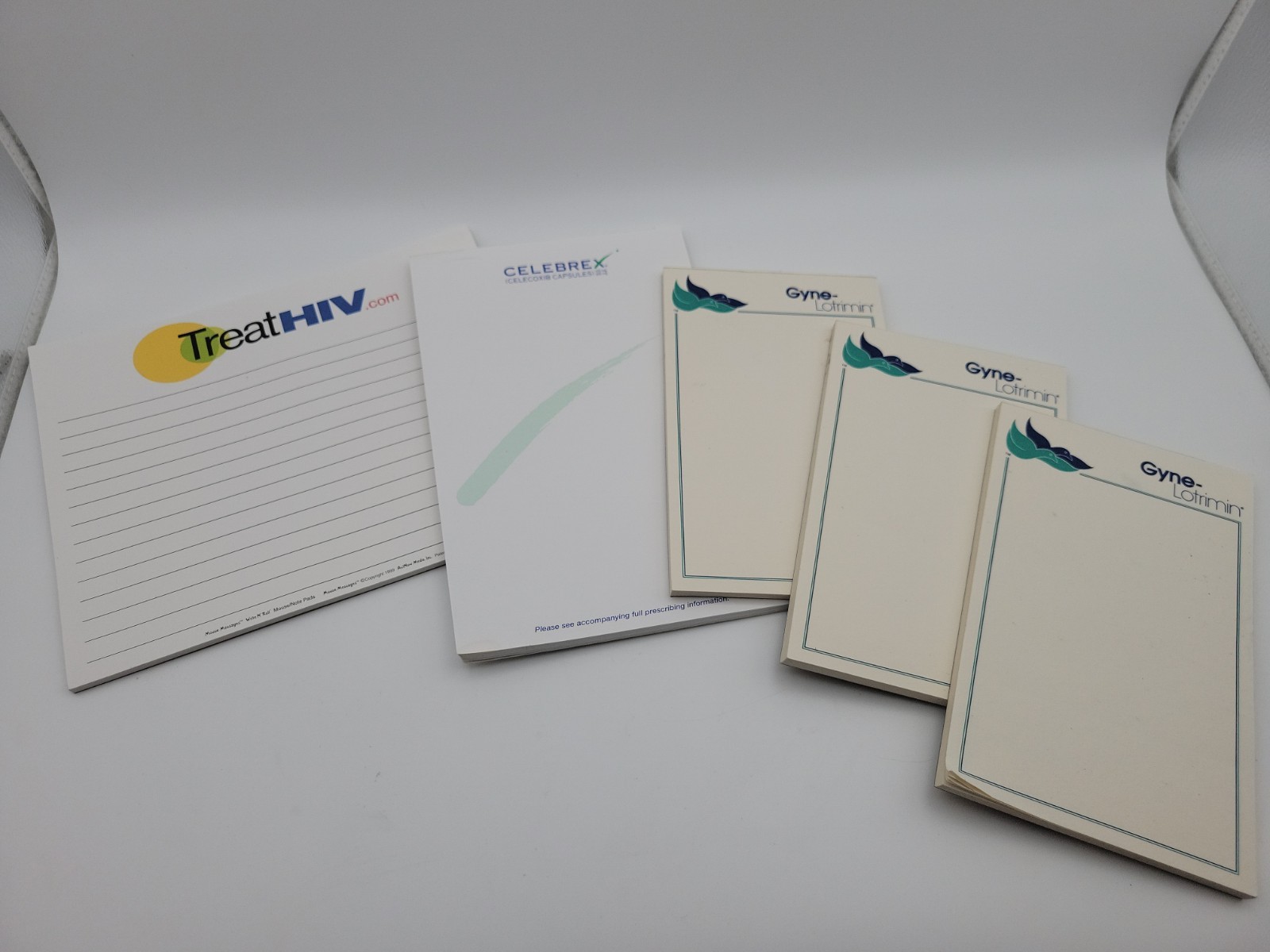Pharmaceutical Drug Rep Notepad Treat HIV.com Celebrex Gyne-Lotrimin Pharma Swag