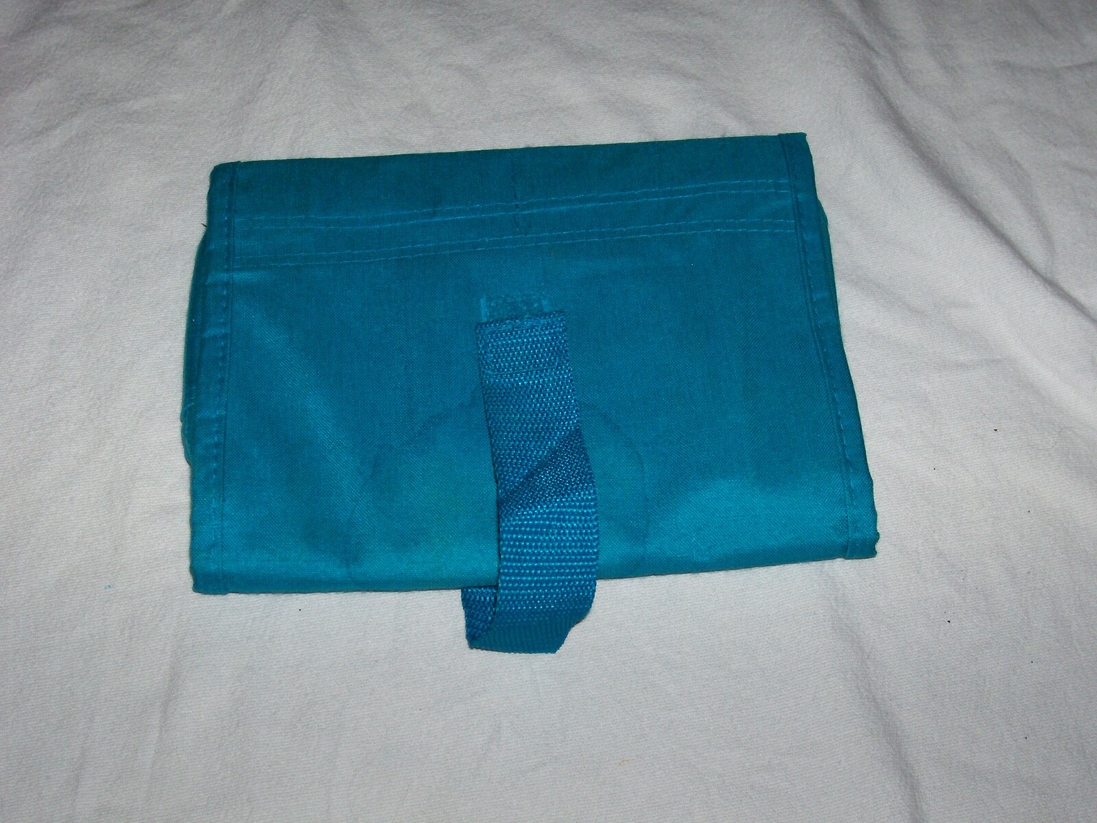 VINTAGE PFIZER DIFLUCAN PROMOTIONAL UTILITY BAG NOTE PAD-PEN CANVAS TEAL BLUE