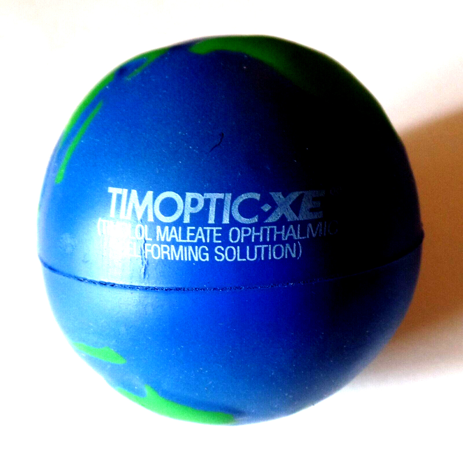 Over 25 Years Old Vintage MERCK TIMOPTIC-XE Promo Globe Stress Reliever Ball