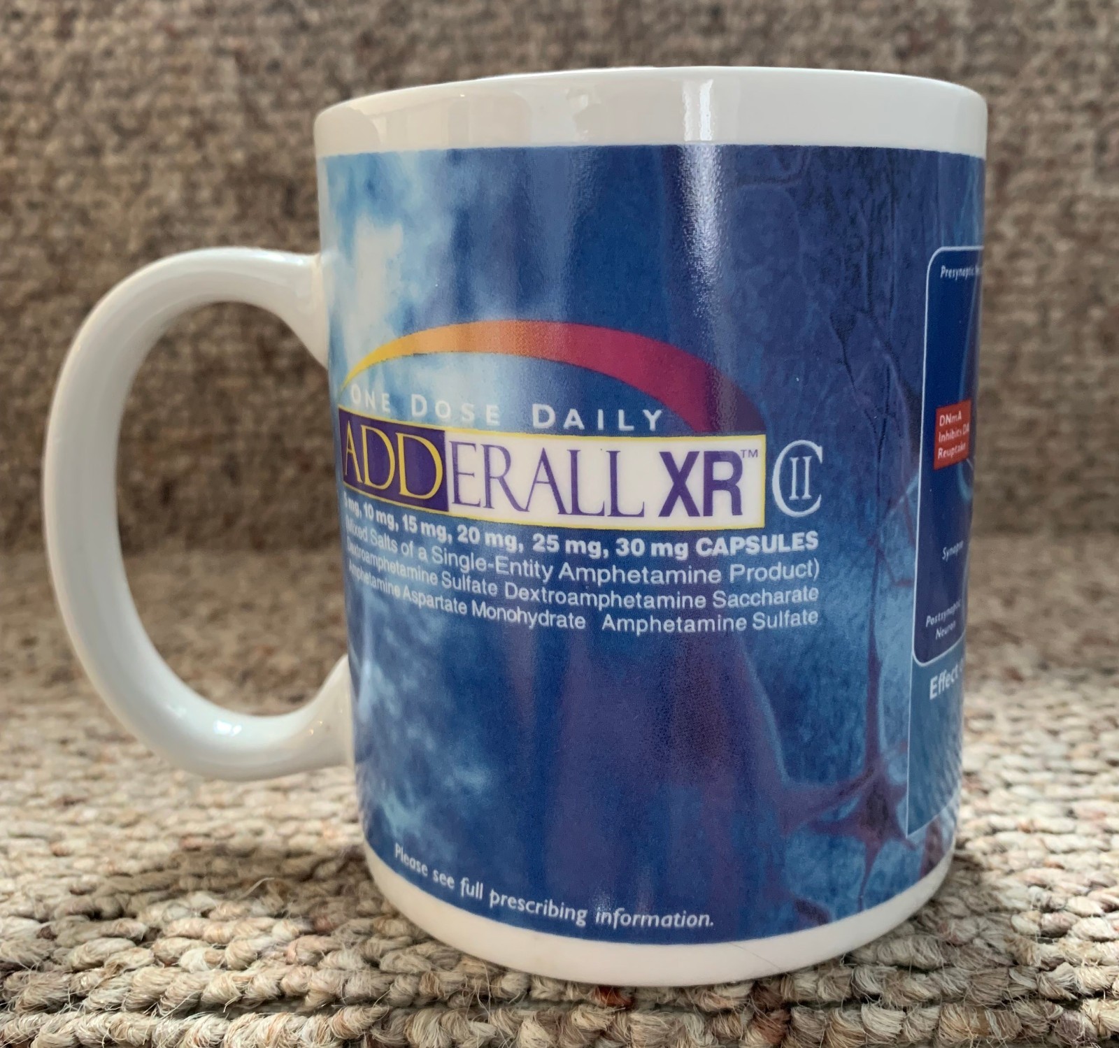 Vintage Adderall Pharmaceutical Mug Promotional Ad
